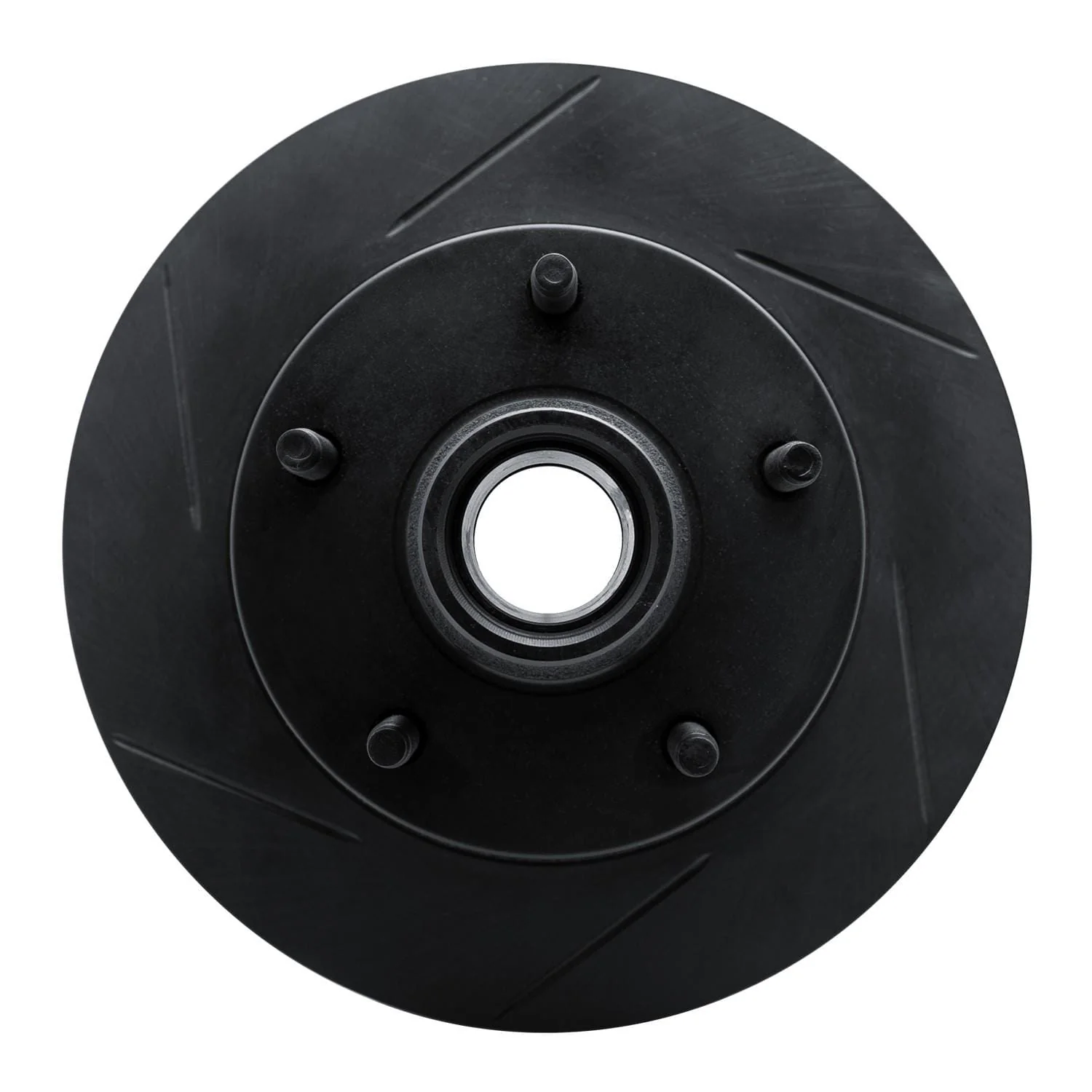 R1 Concepts 94-99 Dodge Ram 1500 Pickup Front Left Slotted Black Brake Rotor