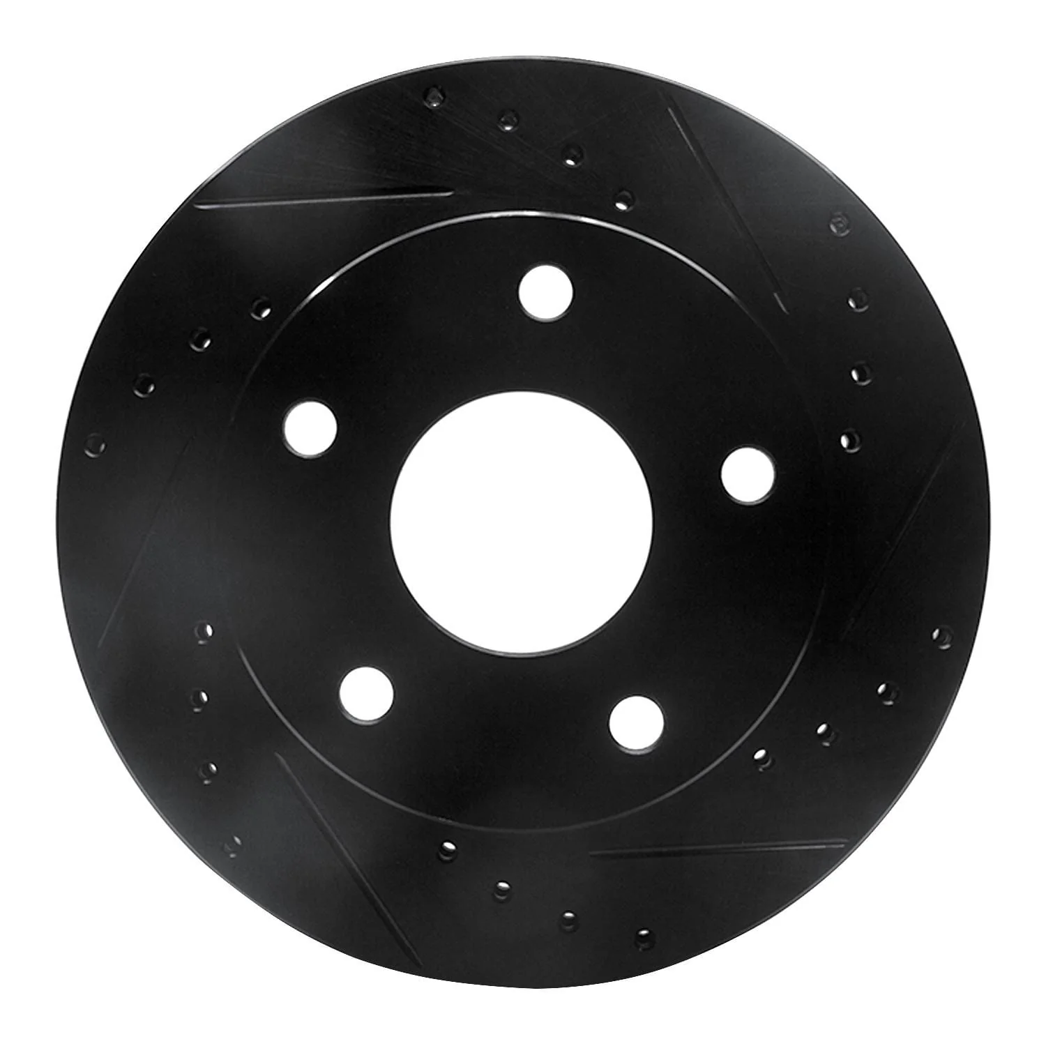 R1 Concepts 94-99 Dodge Ram 1500 Pickup Front Right Drilled & Slotted Black Brake Rotor