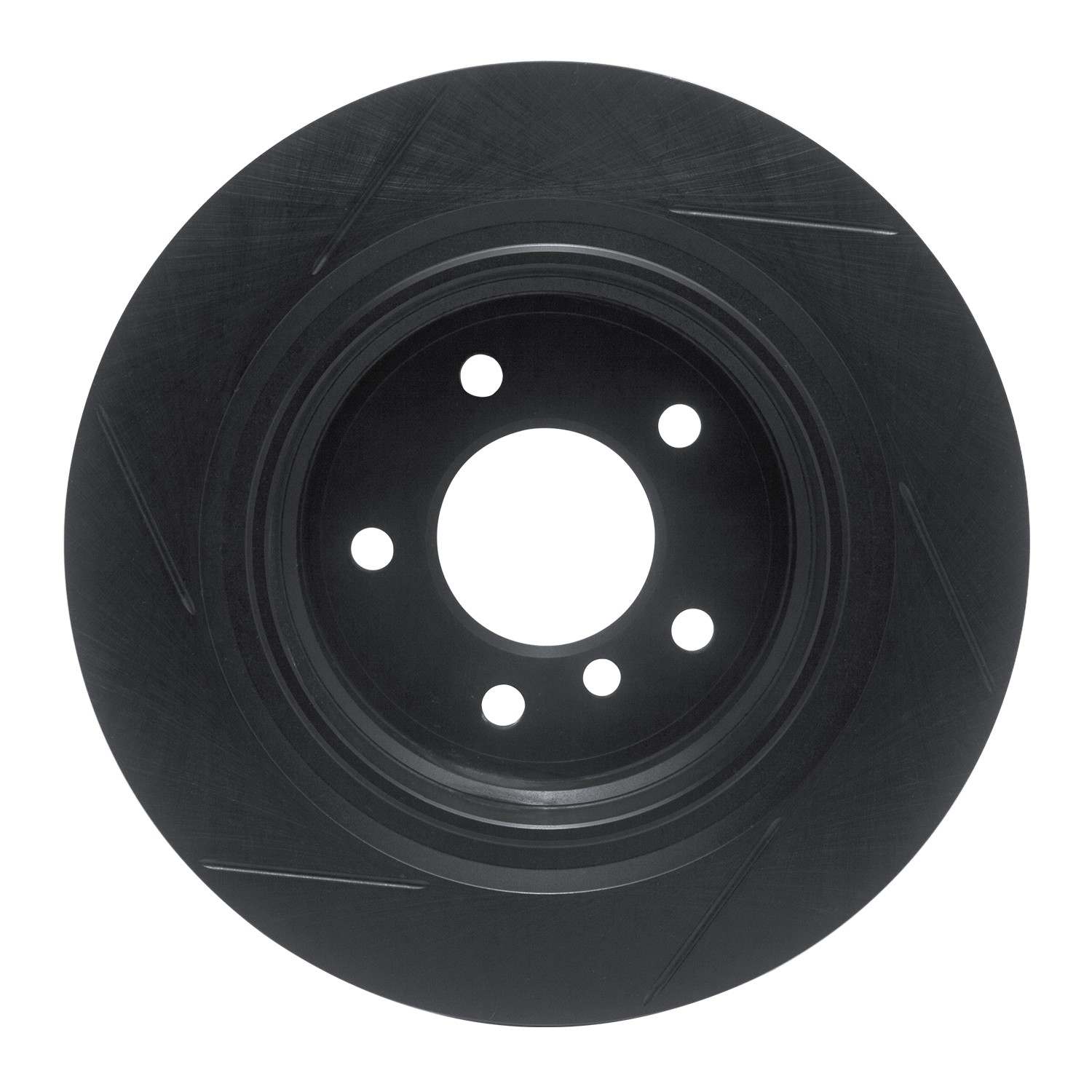 R1 Concepts 95-02 BMW M3 Rear Left Slotted Black Brake Rotor - Image 2