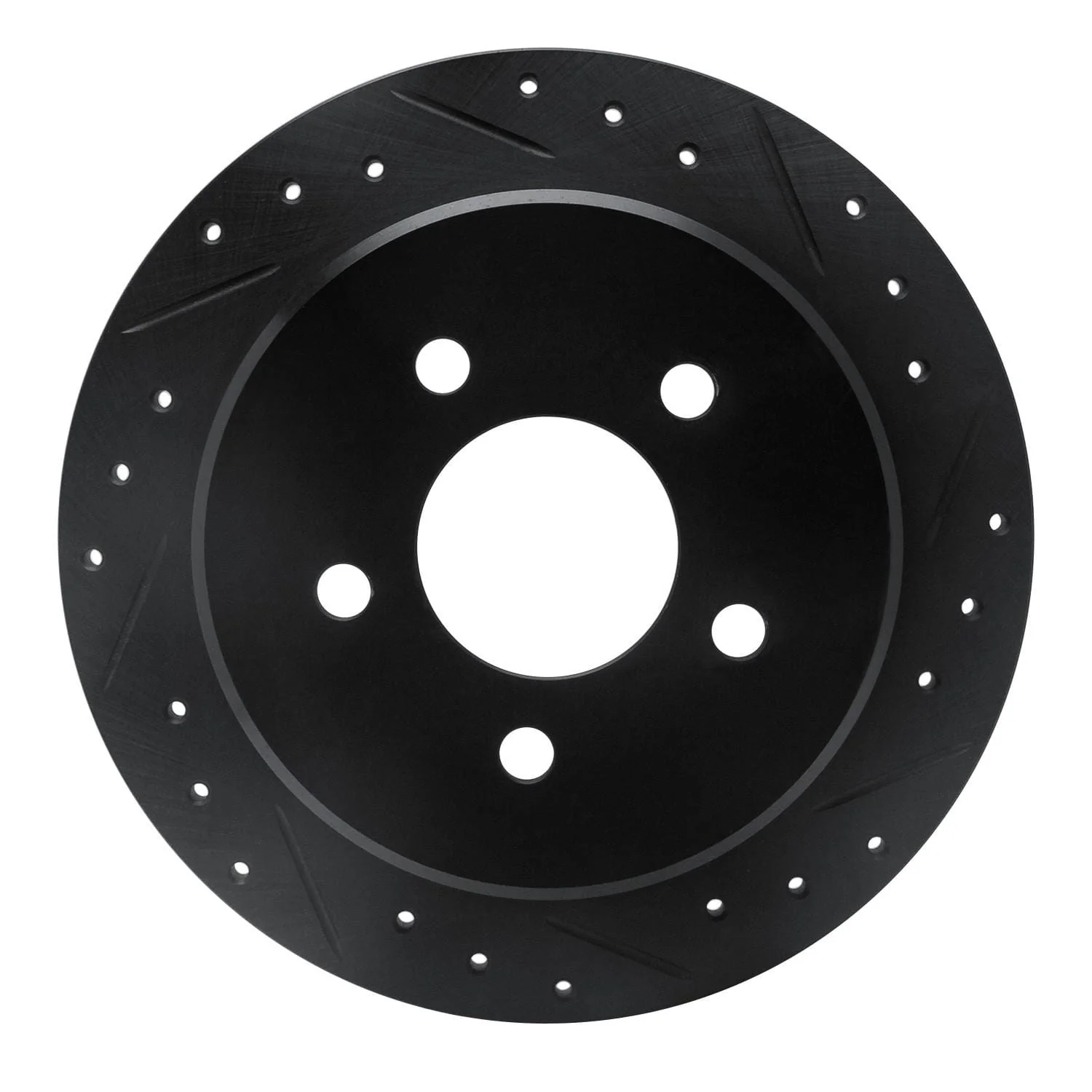 R1 Concepts 95-02 Ford Explorer Rear Right Drilled & Slotted Black Brake Rotor