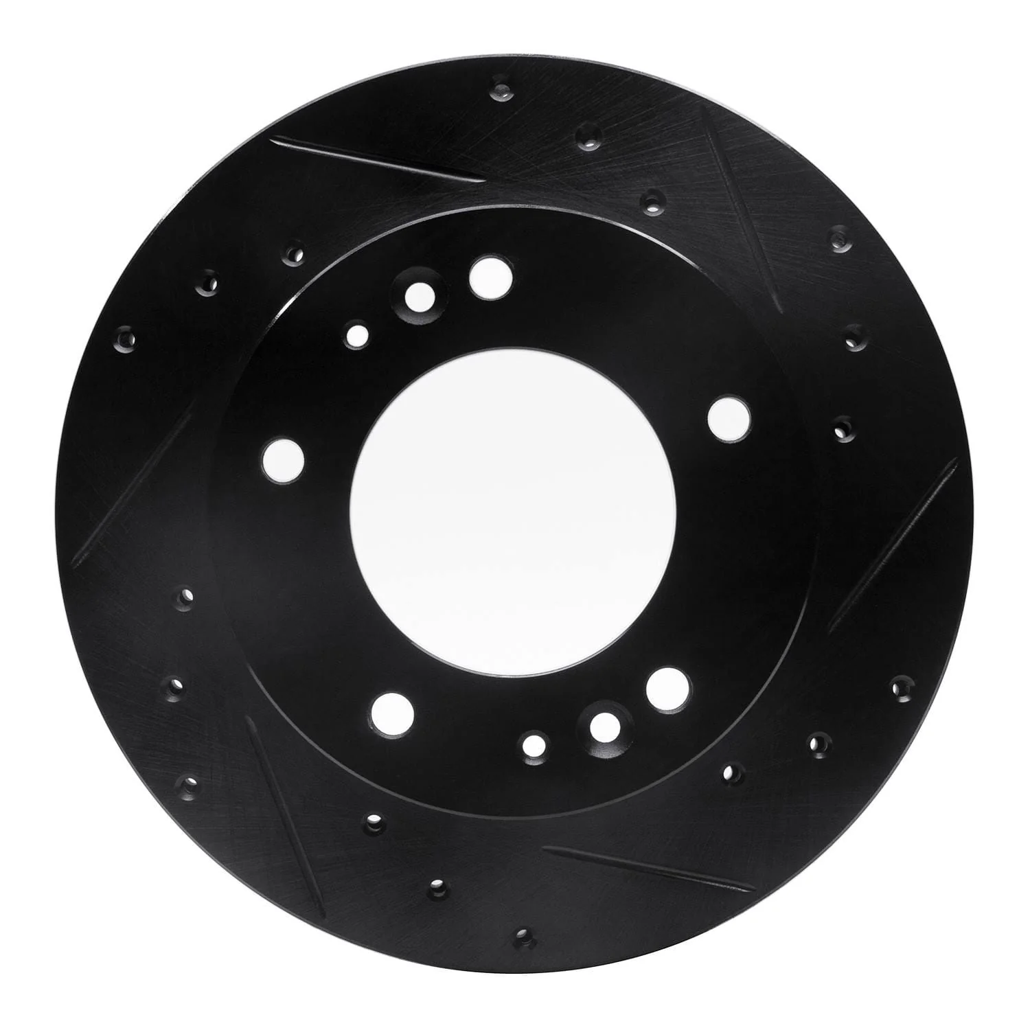 R1 Concepts 95-02 Kia Sportage (USA/Canada) Front Right Drilled & Slotted Black Brake Rotor