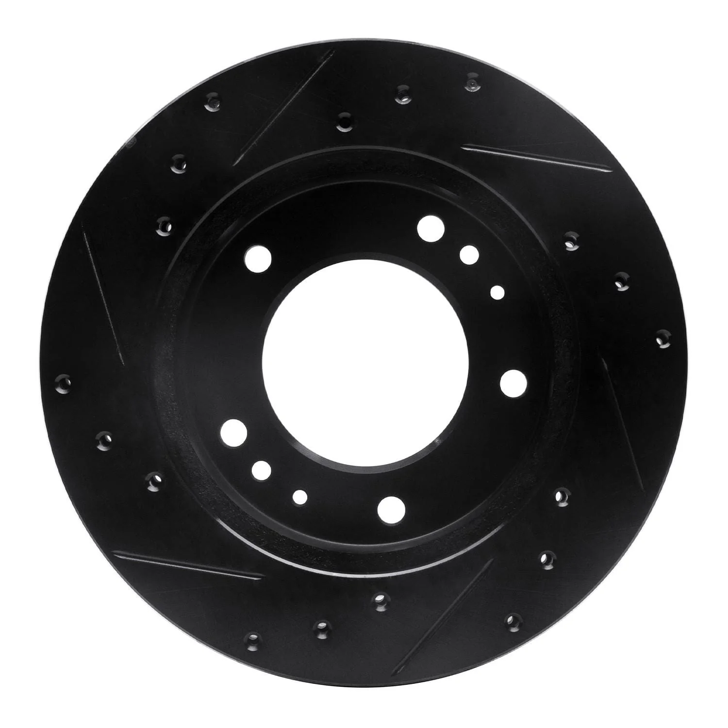 R1 Concepts 95-02 Kia Sportage (USA/Canada) Front Right Drilled & Slotted Black Brake Rotor - Image 2
