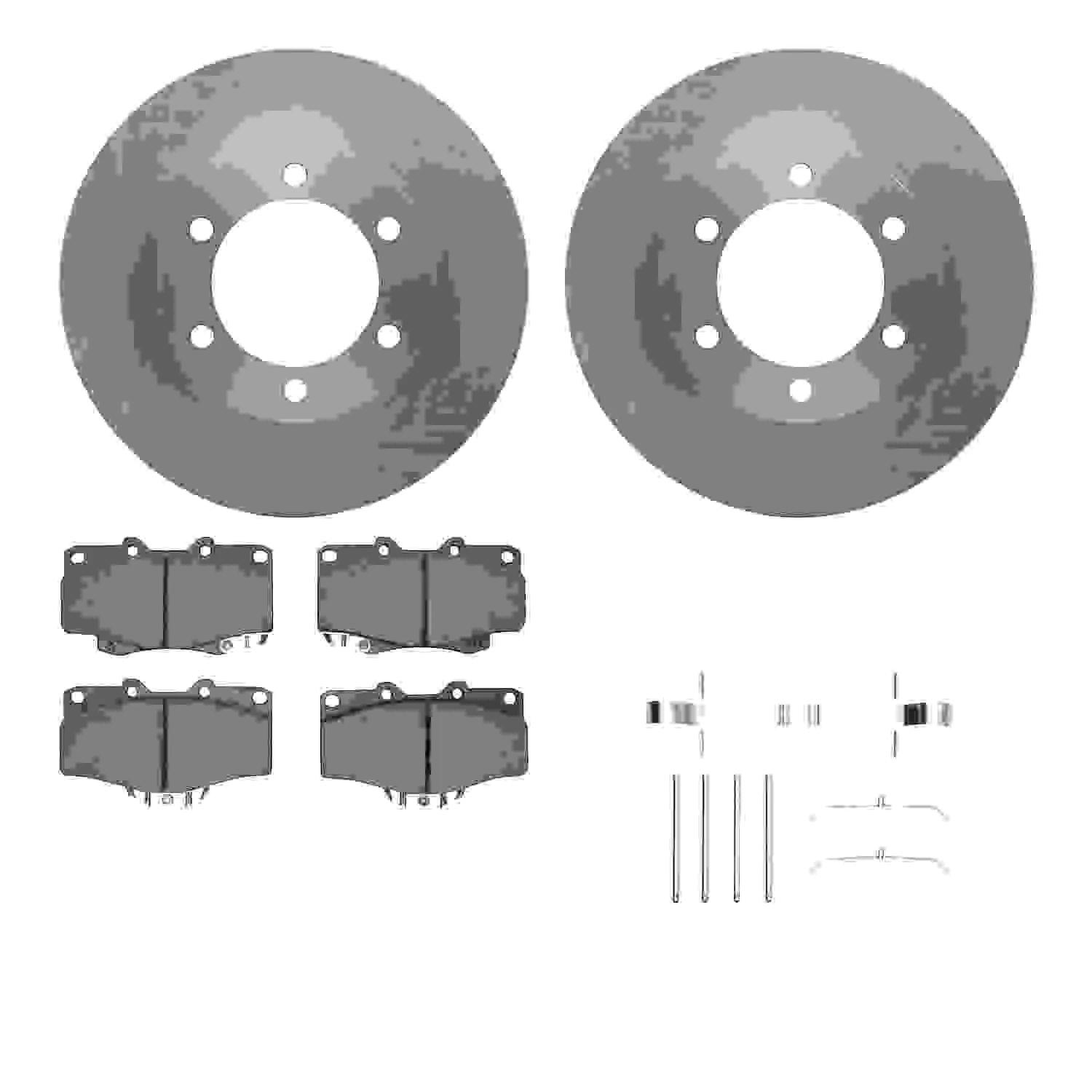 R1 Concepts 95-04 Toyota 4Runner Front Brake Rotor Set w/Optimum OE Pads and Hardware