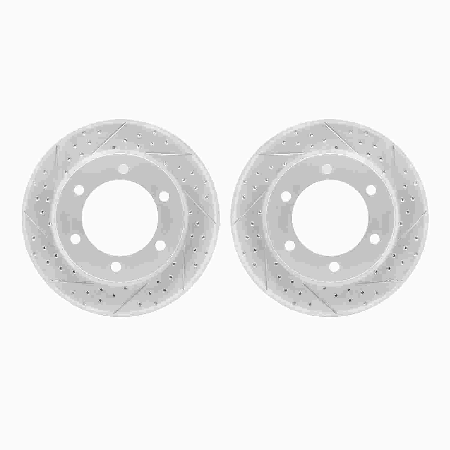 R1 Concepts 95-04 Toyota 4Runner Front Drilled & Slotted Carbon Coated Brake Rotor Set