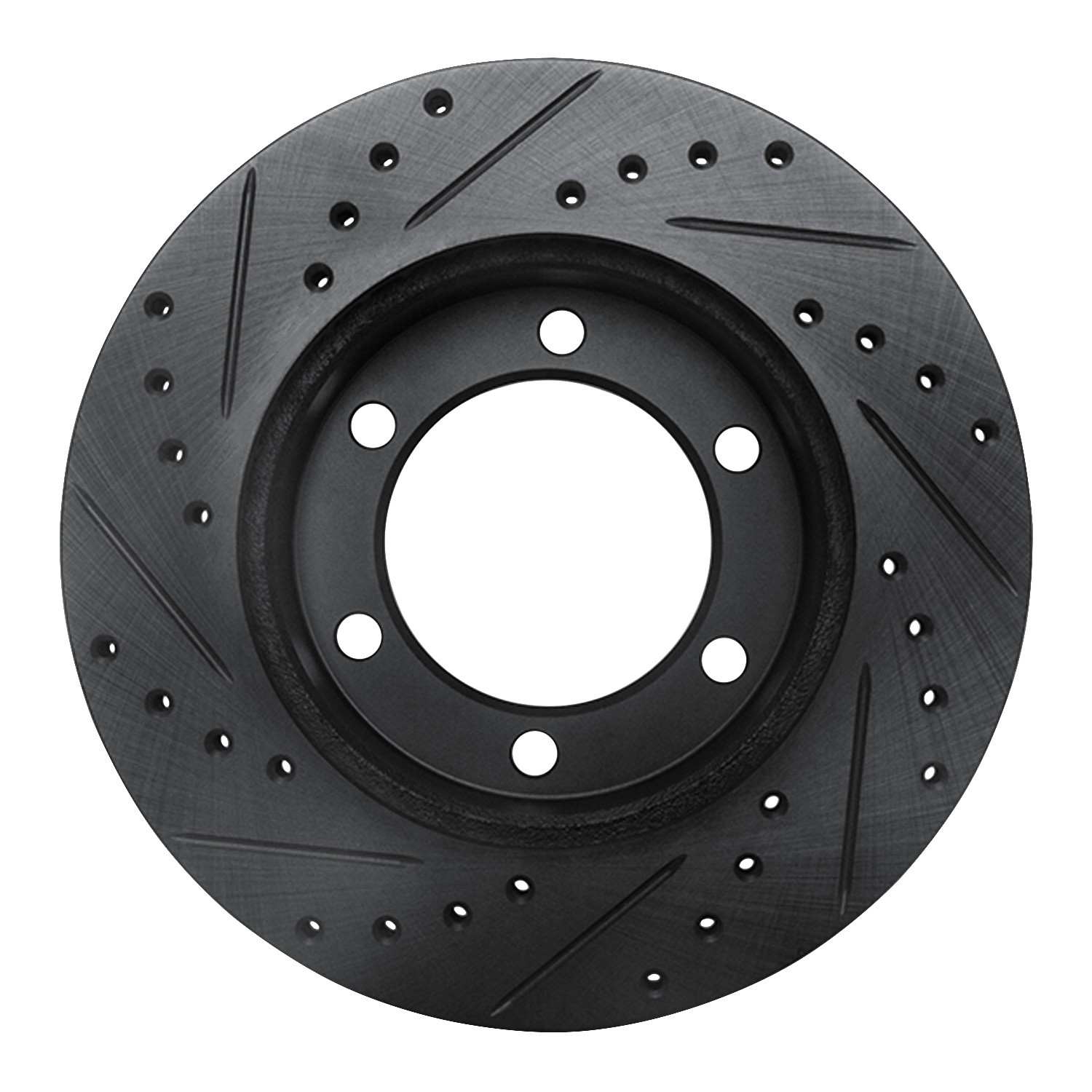 R1 Concepts 95-04 Toyota 4Runner Front Right Drilled & Slotted Black Brake Rotor - Image 2