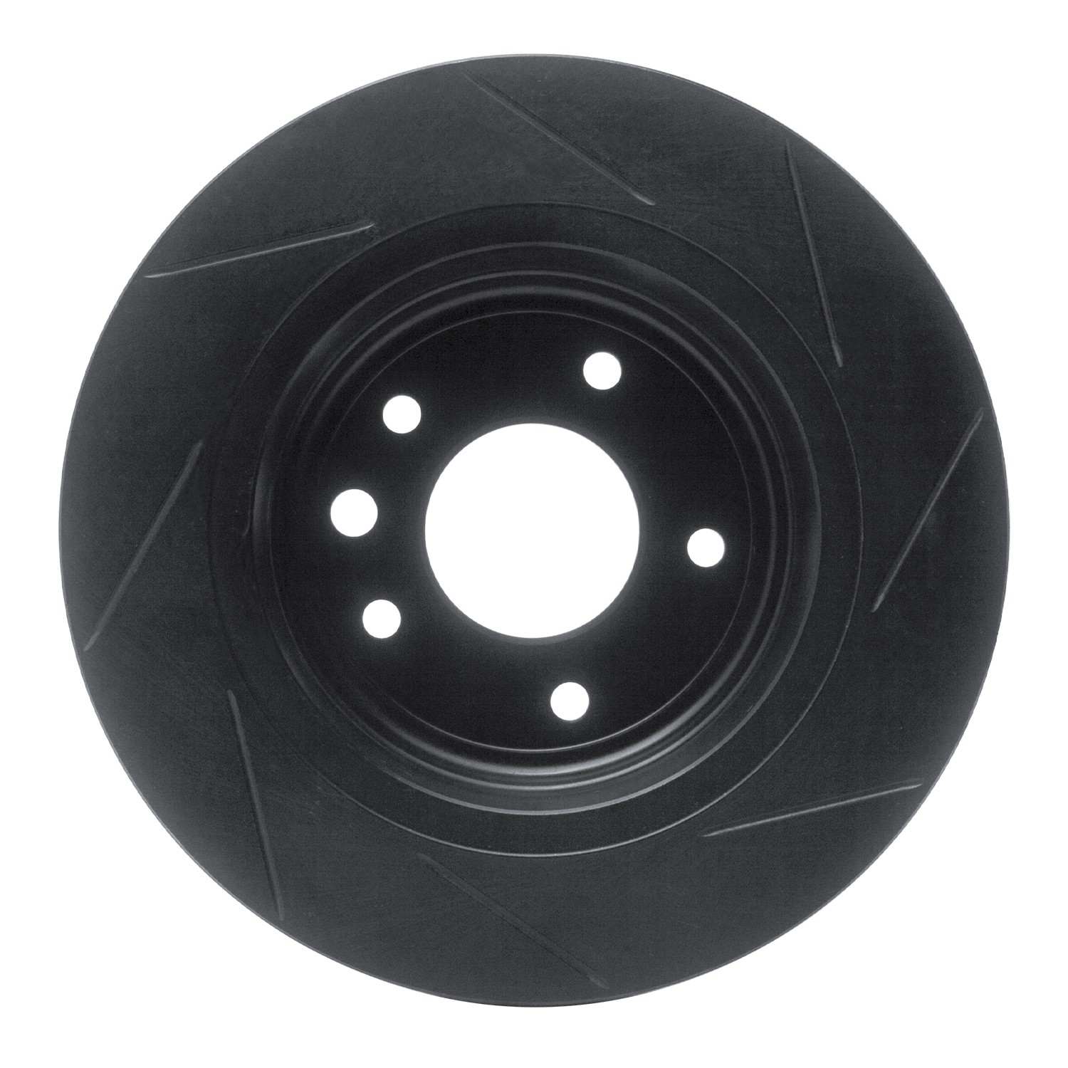 R1 Concepts 95-06 Jaguar Vanden Plas Rear Left Slotted Black Brake Rotor - Image 2