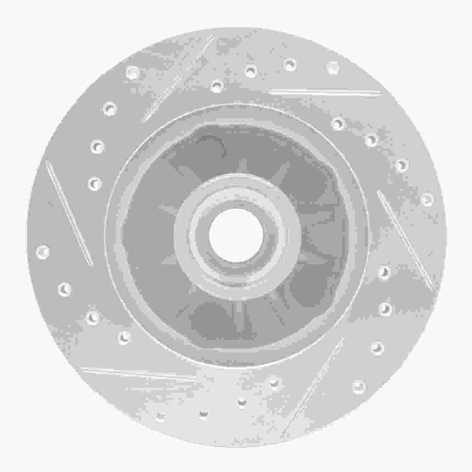 R1 Concepts 95-97 Ford Ranger (USA/Canada) Front Right Drilled & Slotted Silver Brake Rotor - Image 2