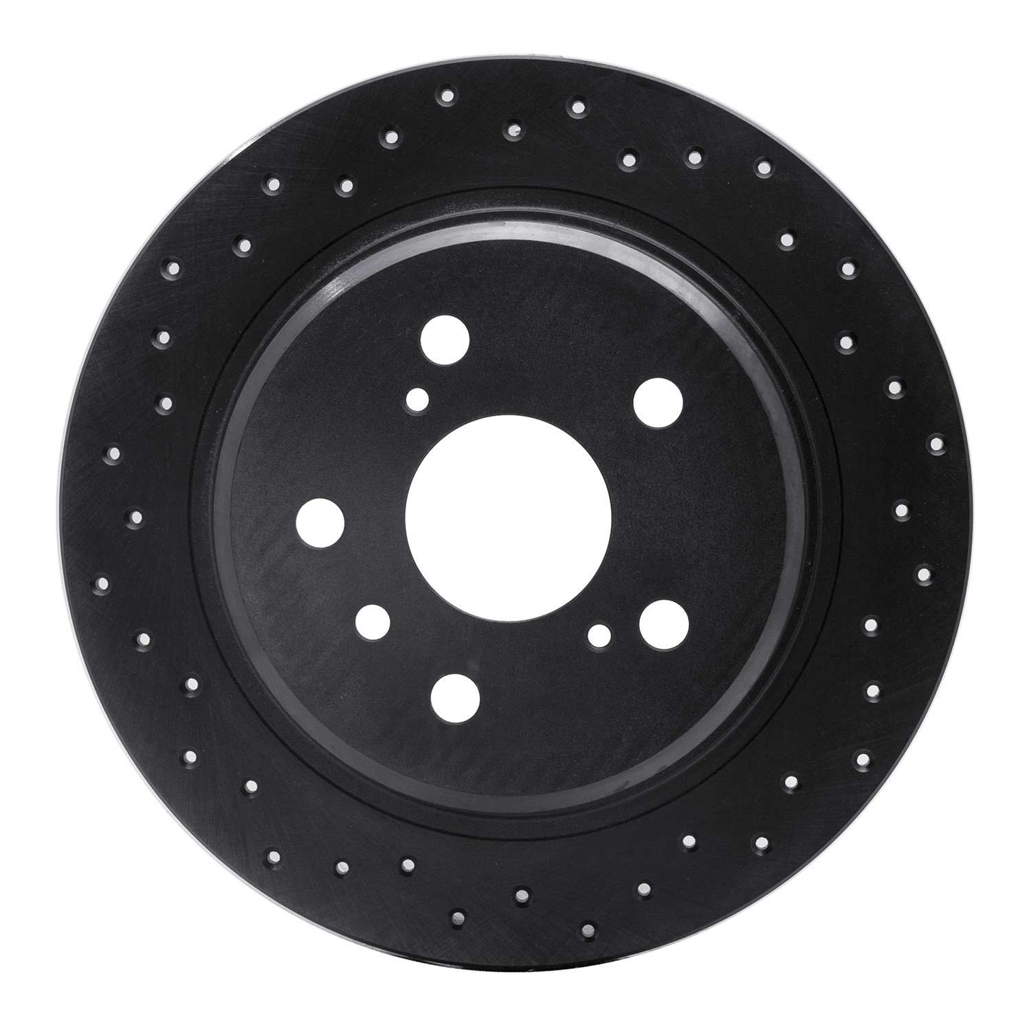 R1 Concepts 95-99 Toyota Avalon Rear Left Drilled Black Brake Rotor