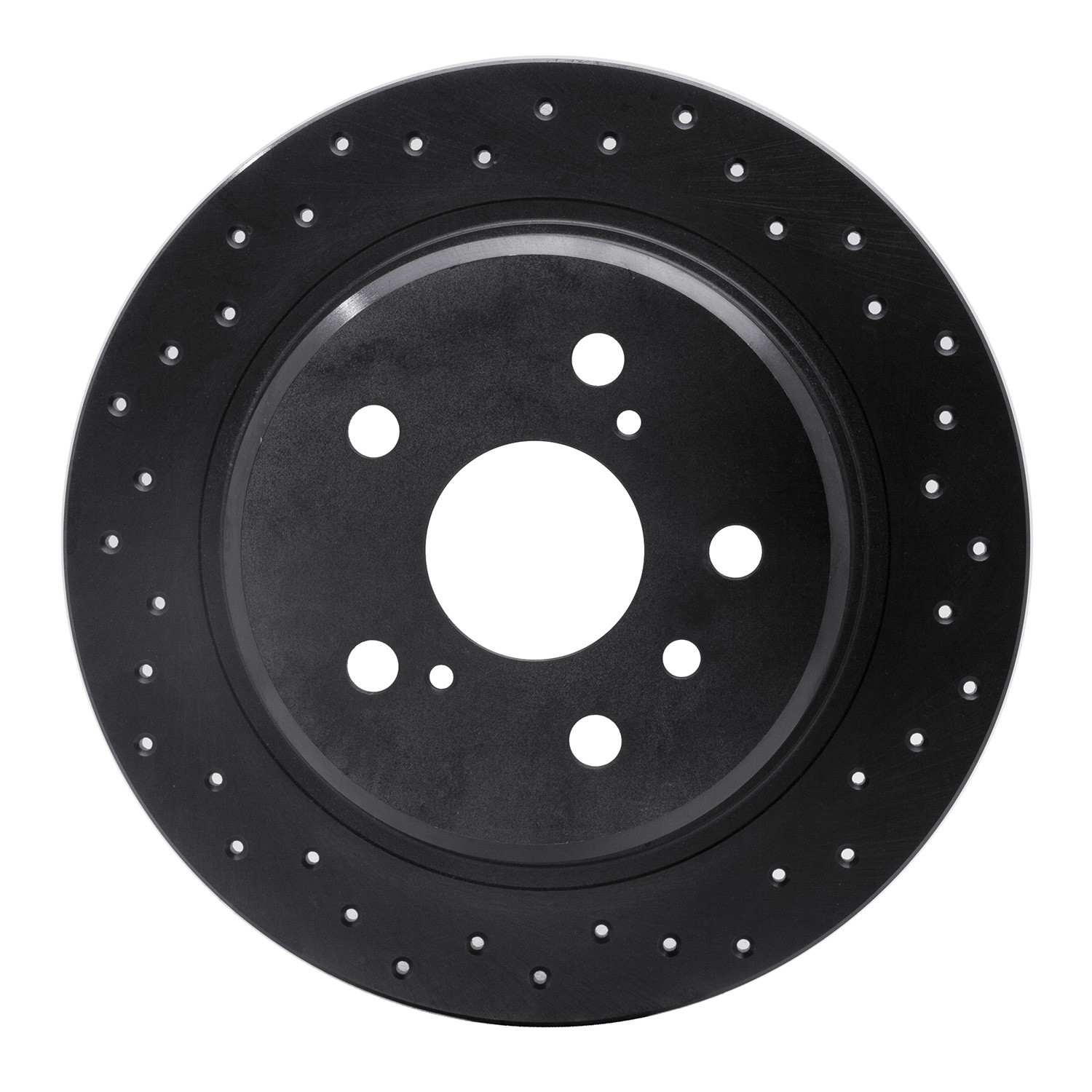 R1 Concepts 95-99 Toyota Avalon Rear Right Drilled Black Brake Rotor