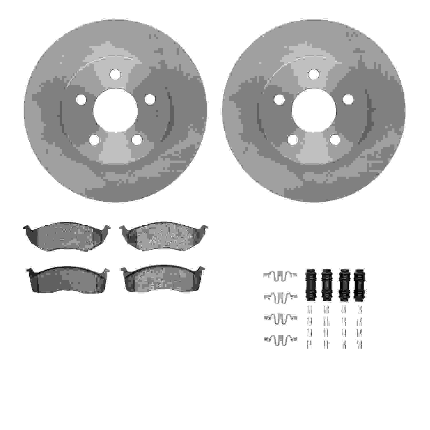 R1 Concepts 96-00 Chrysler Town & Country (Van) Front Brake Rotor Set w/Ceramic Pads and Hardware