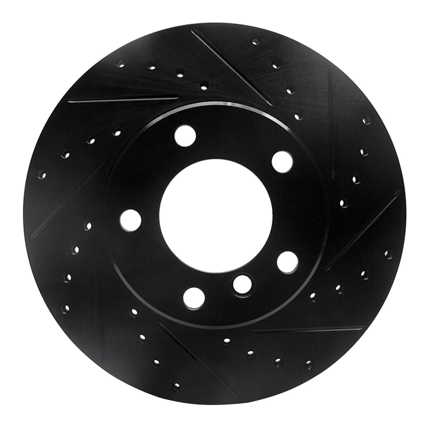 R1 Concepts 96-03 BMW 525I (USA/Canada) Front Right Drilled & Slotted Black Brake Rotor