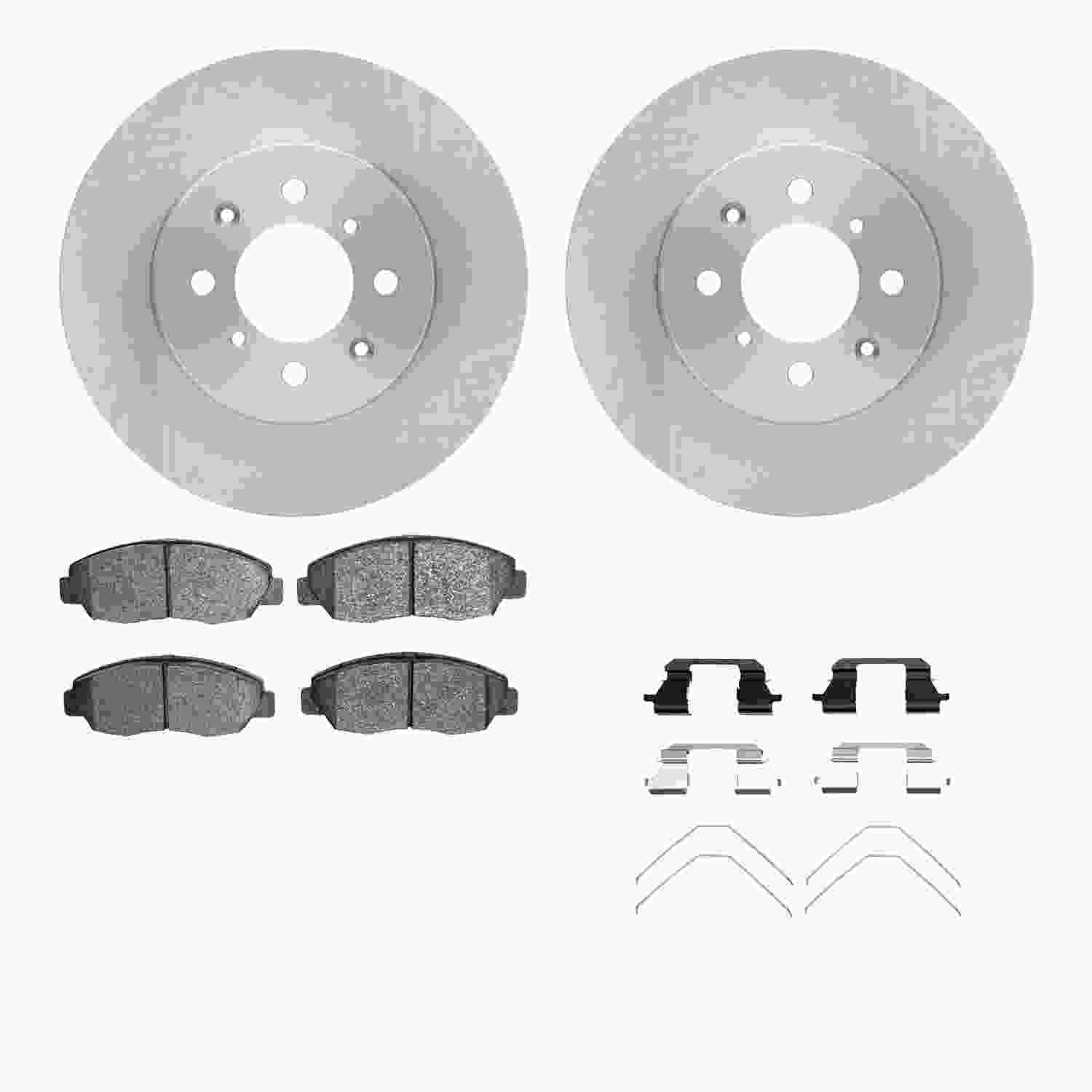 R1 Concepts 96-14 Acura EL Front Brake Rotor Set w/Optimum OE Pads and Hardware