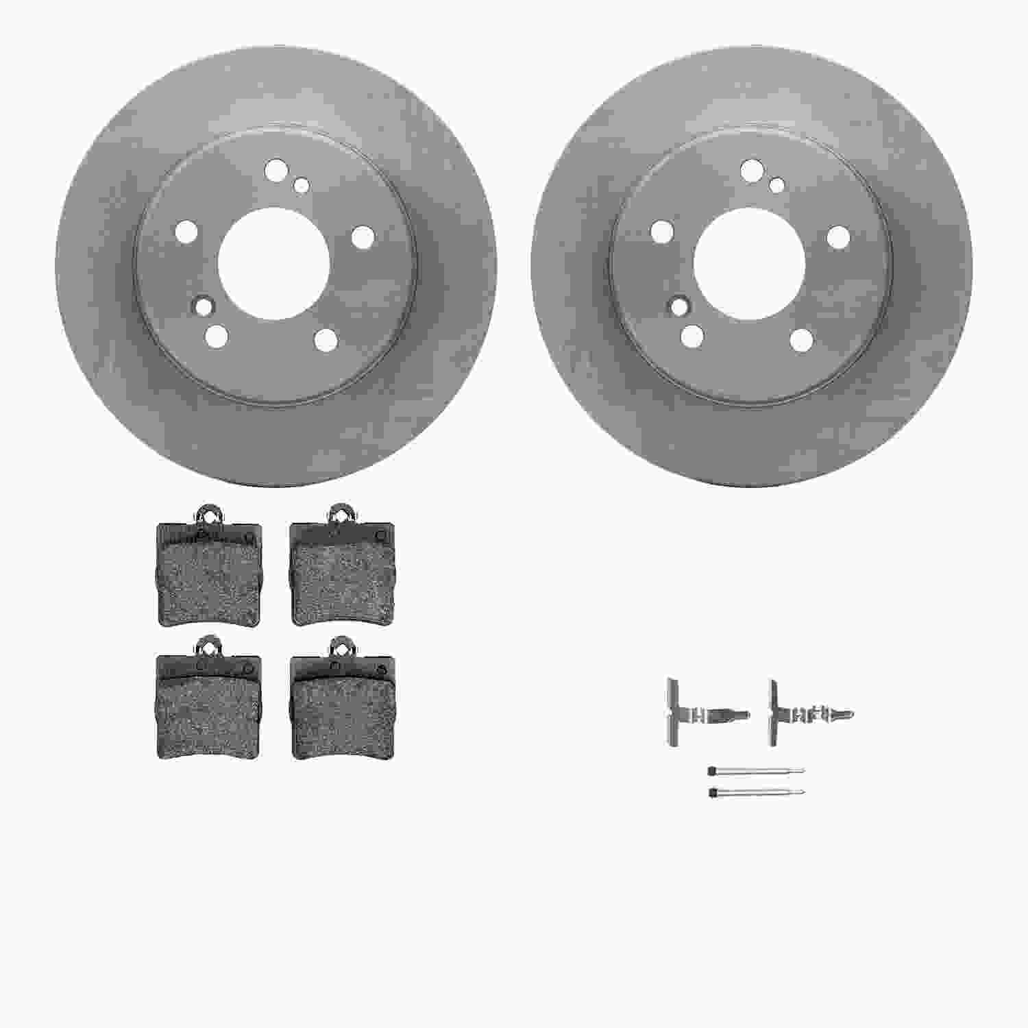 R1 Concepts 96-15 Chrysler Crossfire Rear Brake Rotor Set w/Euro Ceramic Pads and Hardware