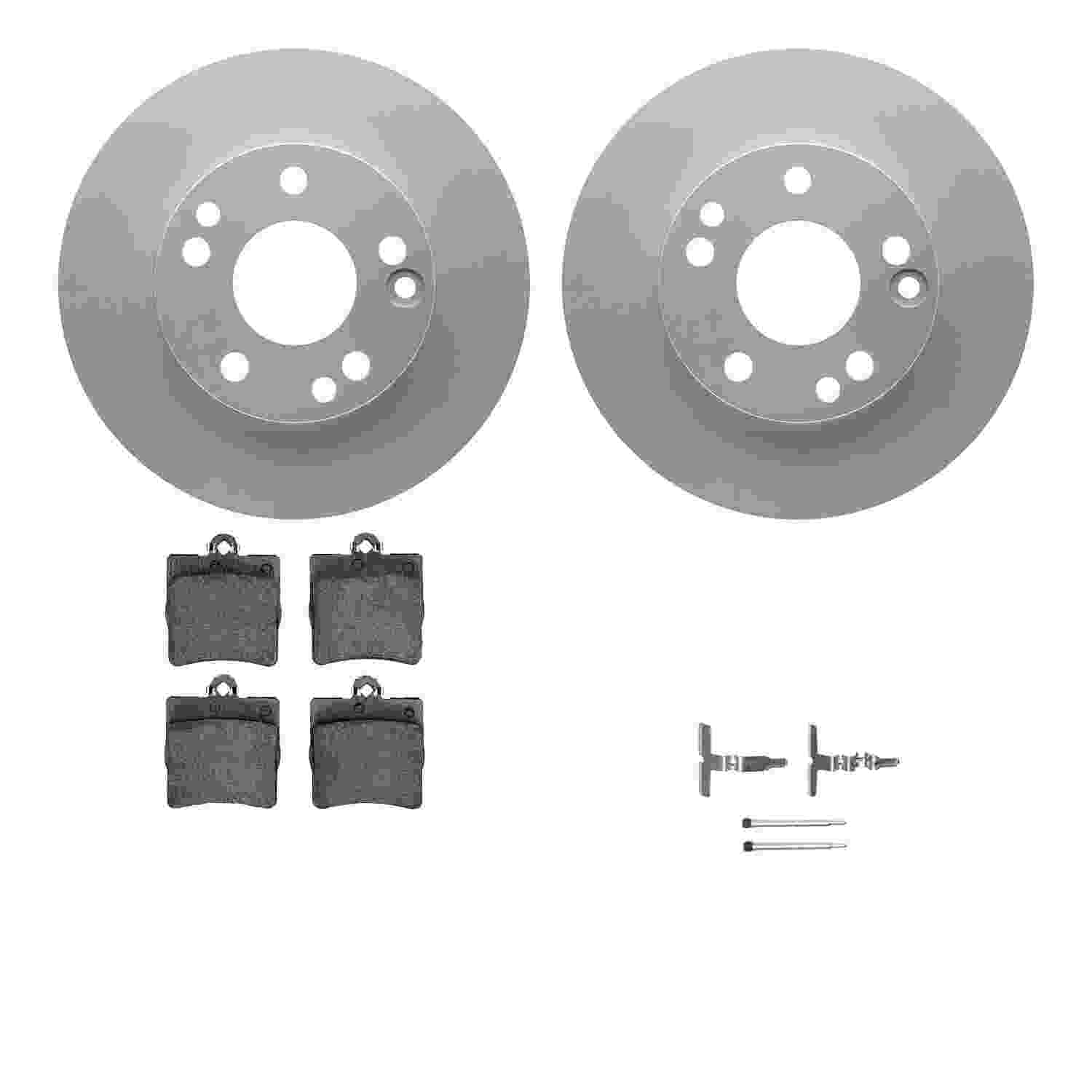 R1 Concepts 96-15 Chrysler Crossfire Rear Carbon Coated Brake Rotor Set w/Euro Ceramic Pads and Hardware