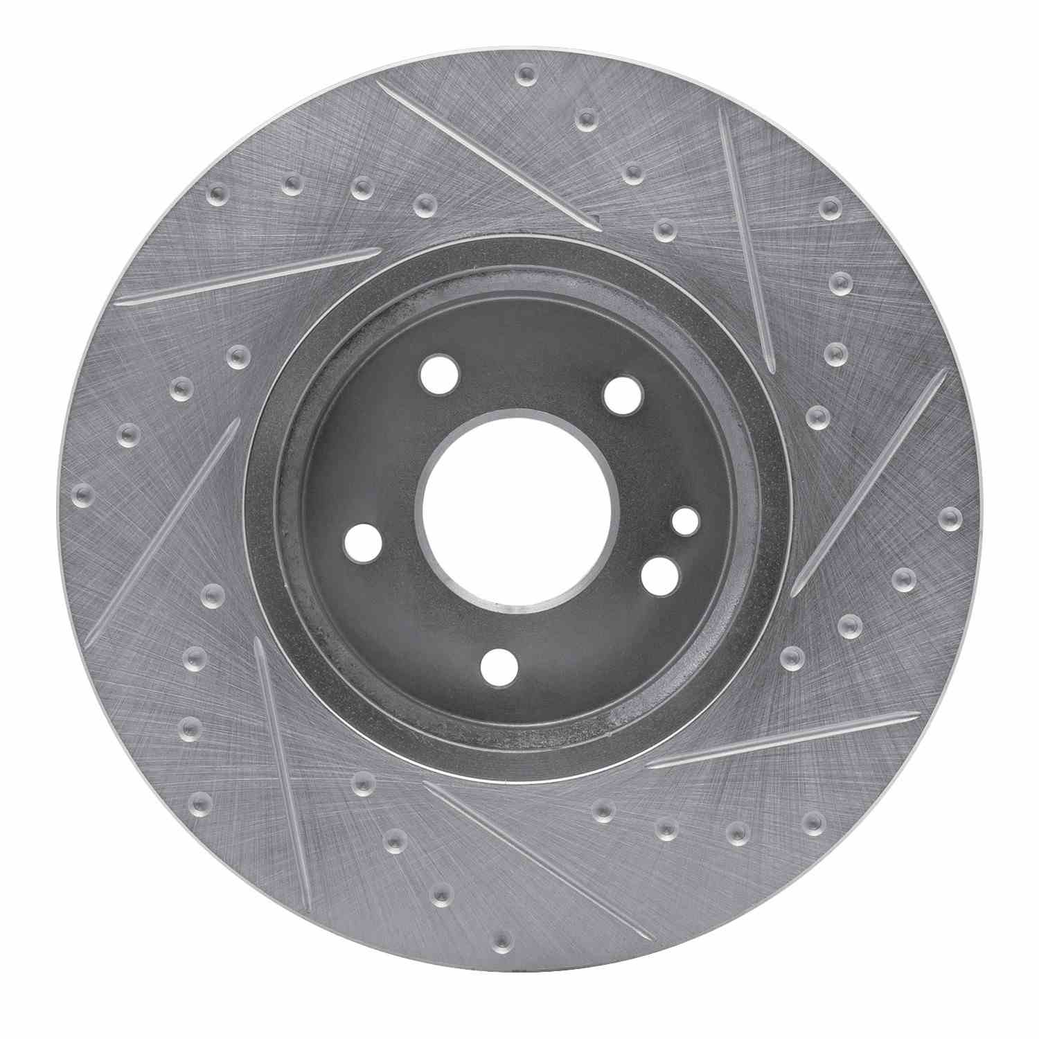 R1 Concepts 96-97 Mercedes-Benz C36 AMG Front Left Drilled & Slotted Silver Brake Rotor - Image 2