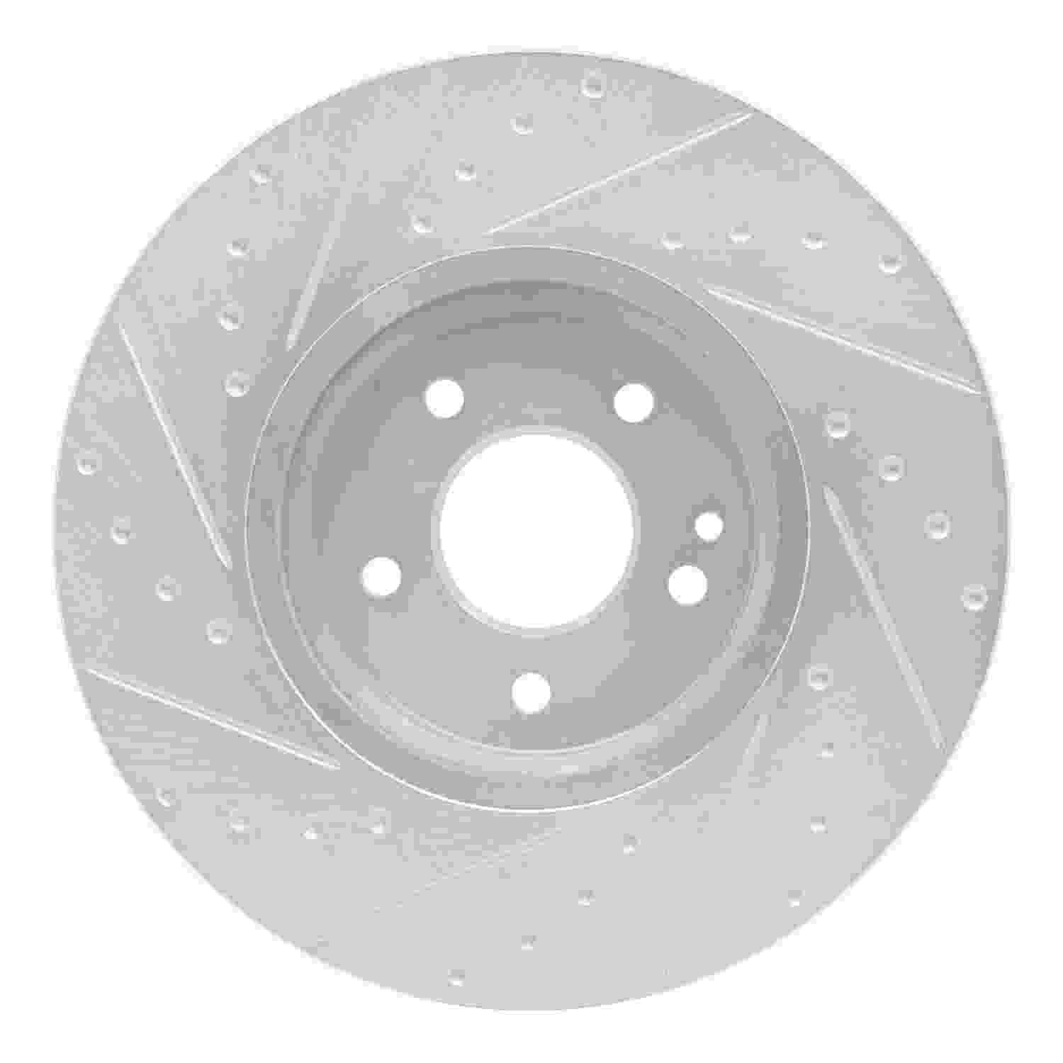 R1 Concepts 96-97 Mercedes-Benz C36 AMG Front Right Drilled & Slotted Silver Brake Rotor - Image 2