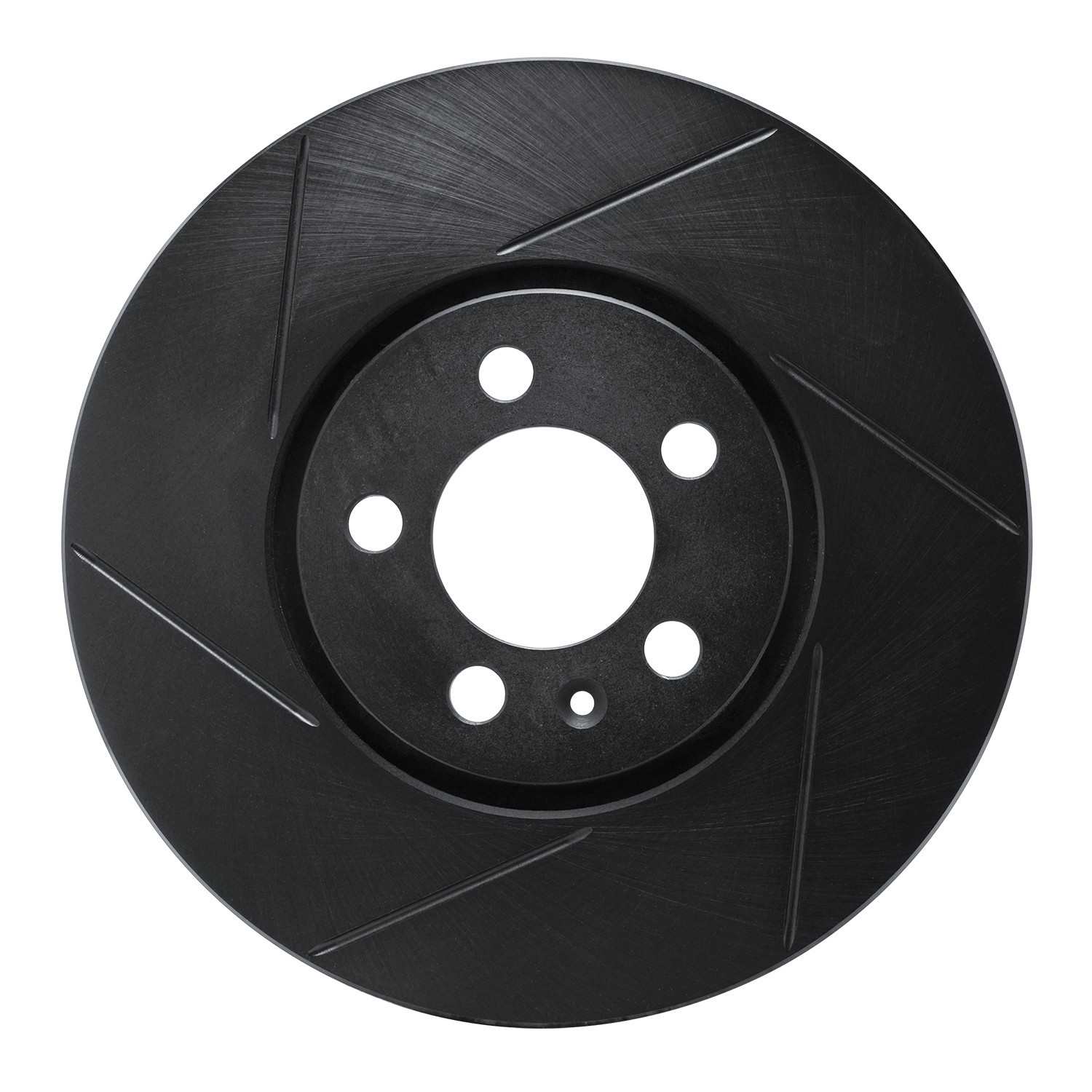 R1 Concepts 96-98 Volkswagen Golf Front Left Slotted Black Brake Rotor