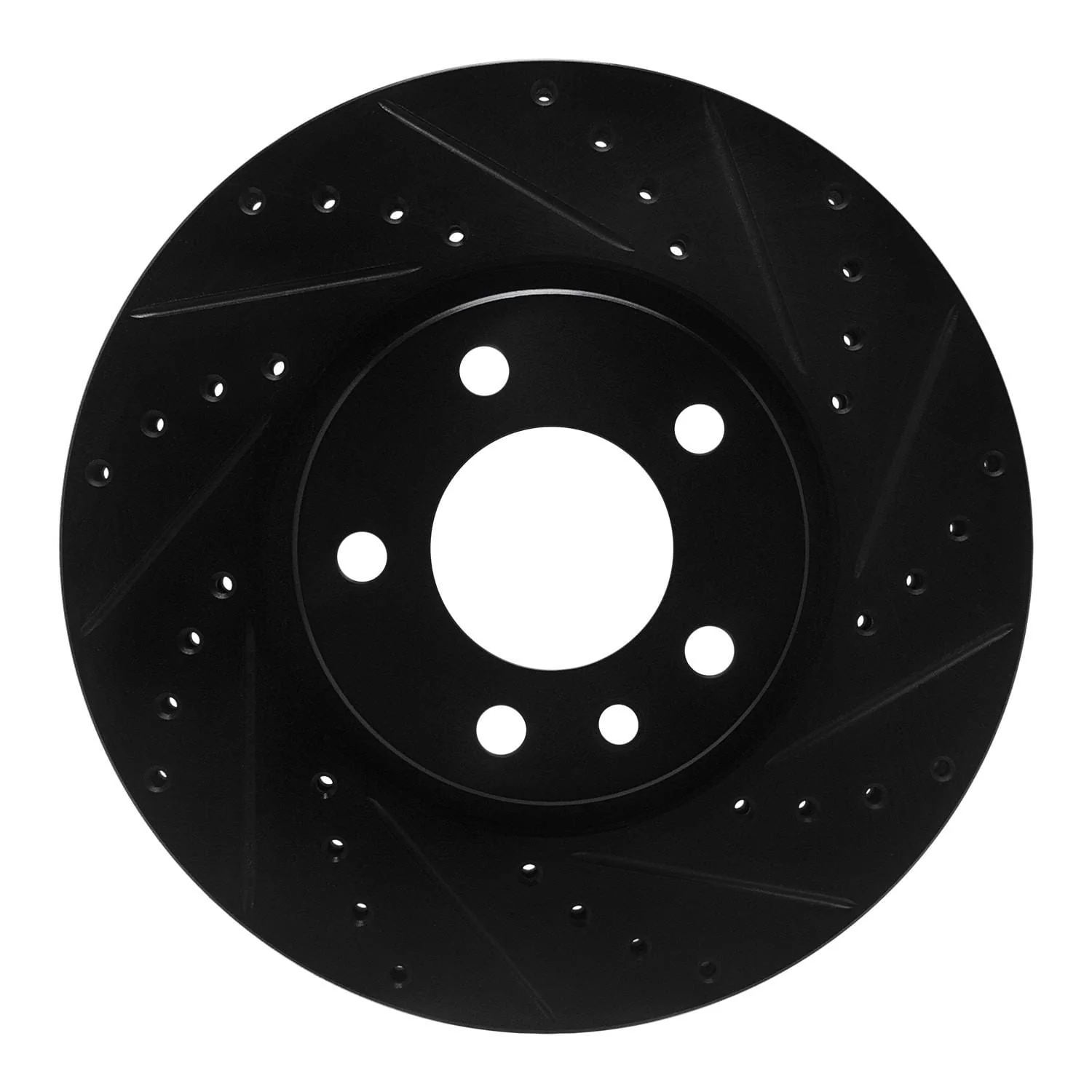 R1 Concepts 97-01 Cadillac CATERA Front Right Drilled & Slotted Black Brake Rotor