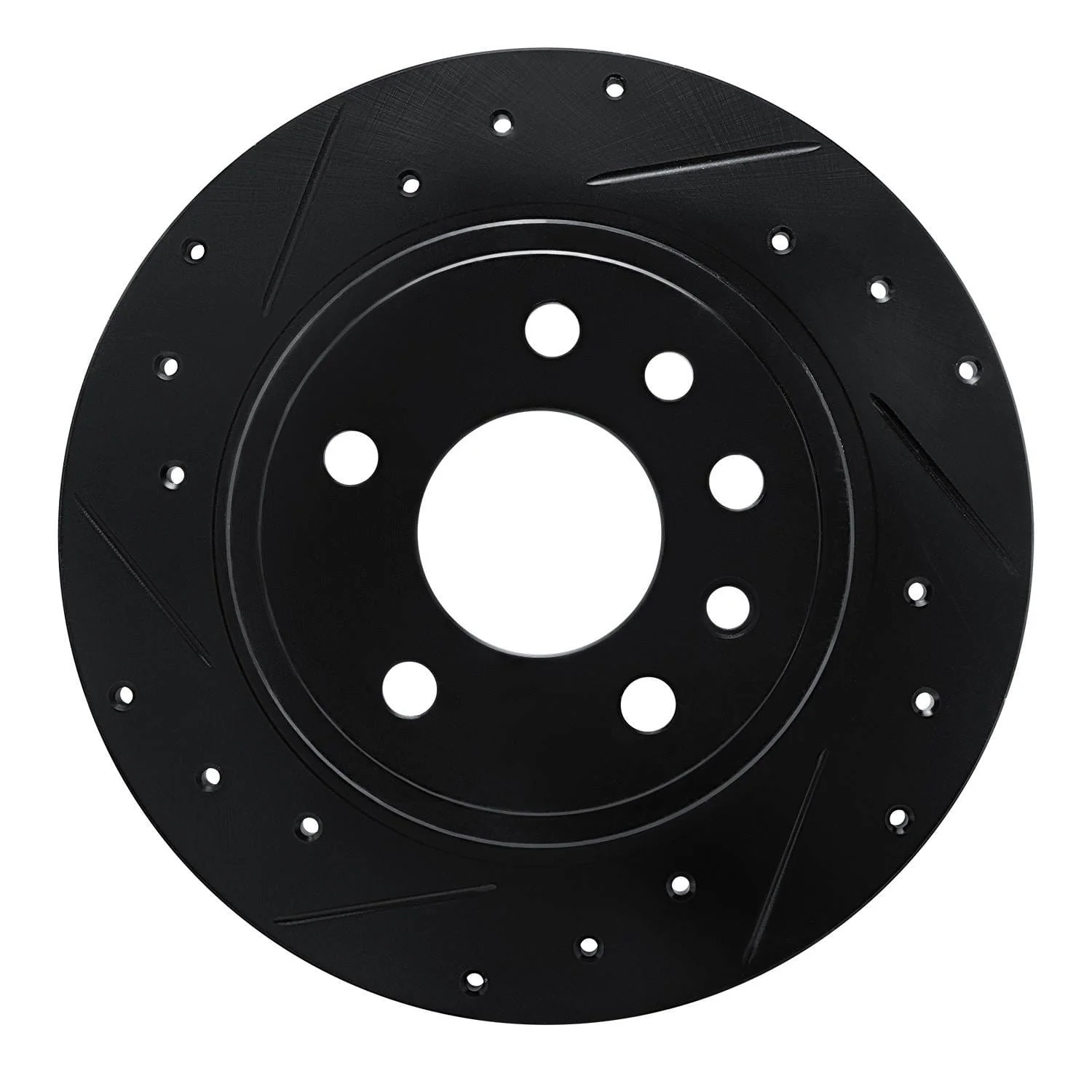 R1 Concepts 97-01 Cadillac CATERA Rear Left Drilled & Slotted Black Brake Rotor