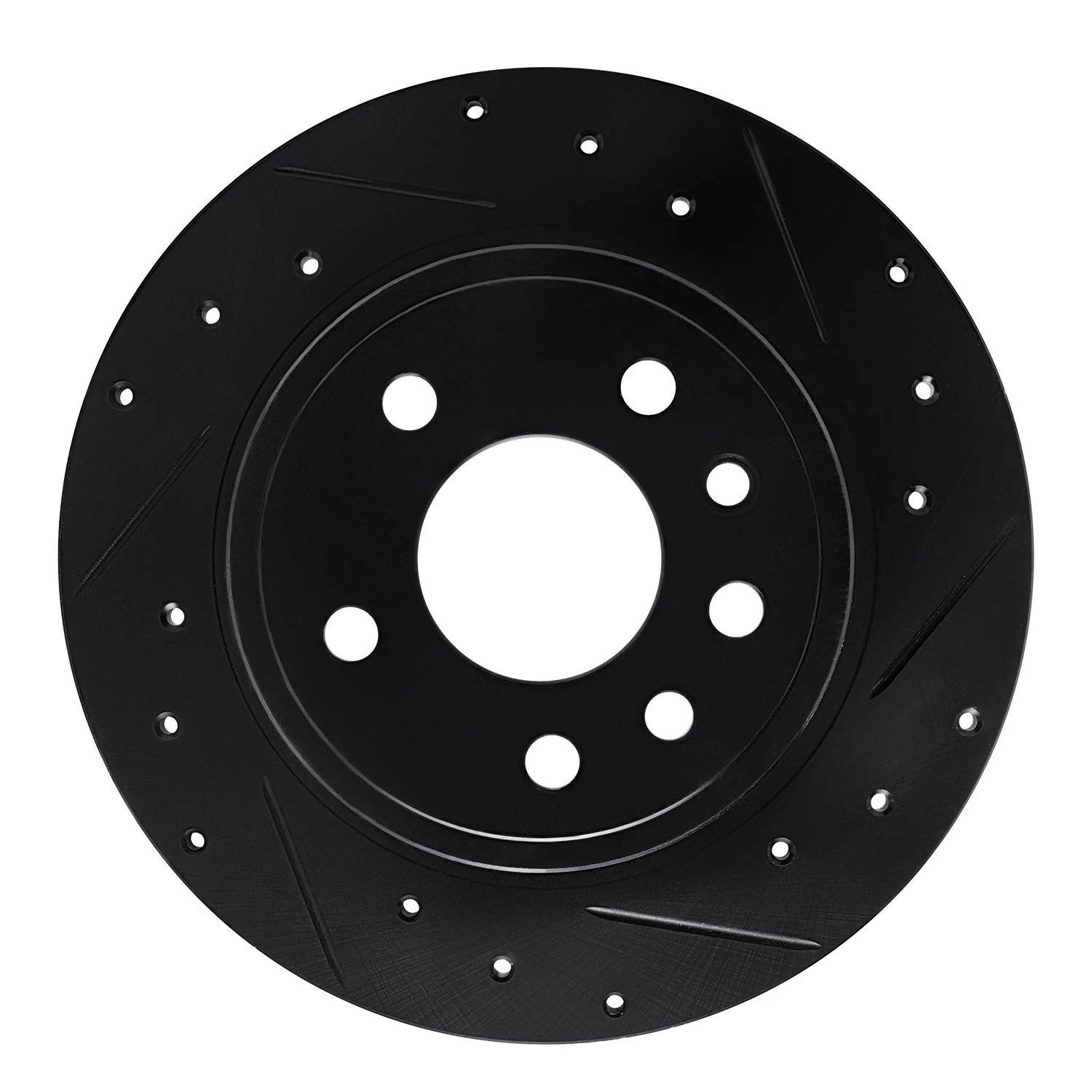 R1 Concepts 97-01 Cadillac CATERA Rear Right Drilled & Slotted Black Brake Rotor