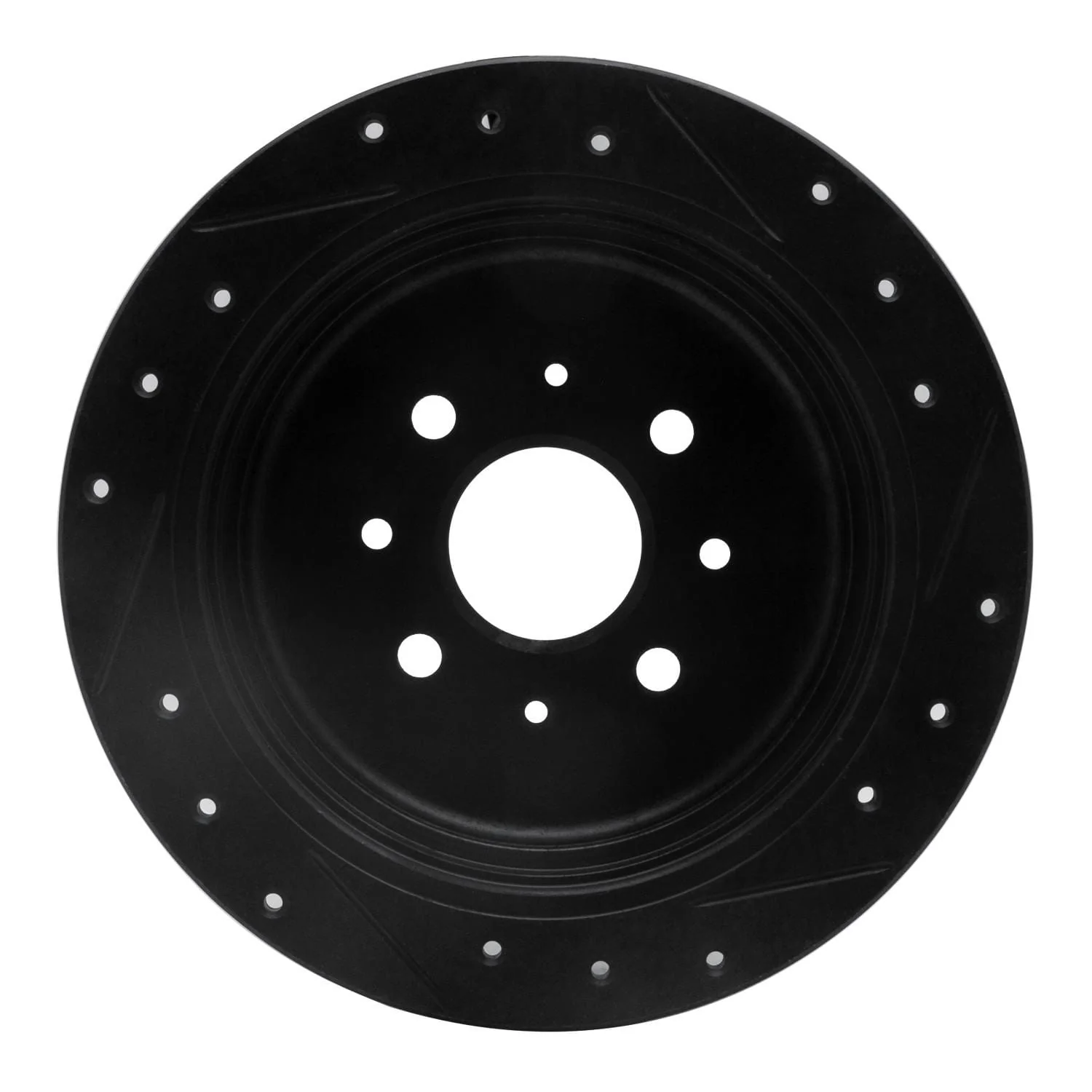 R1 Concepts 97-02 Peugeot 306 (Mexico) Rear Left Drilled & Slotted Black Brake Rotor - Image 2