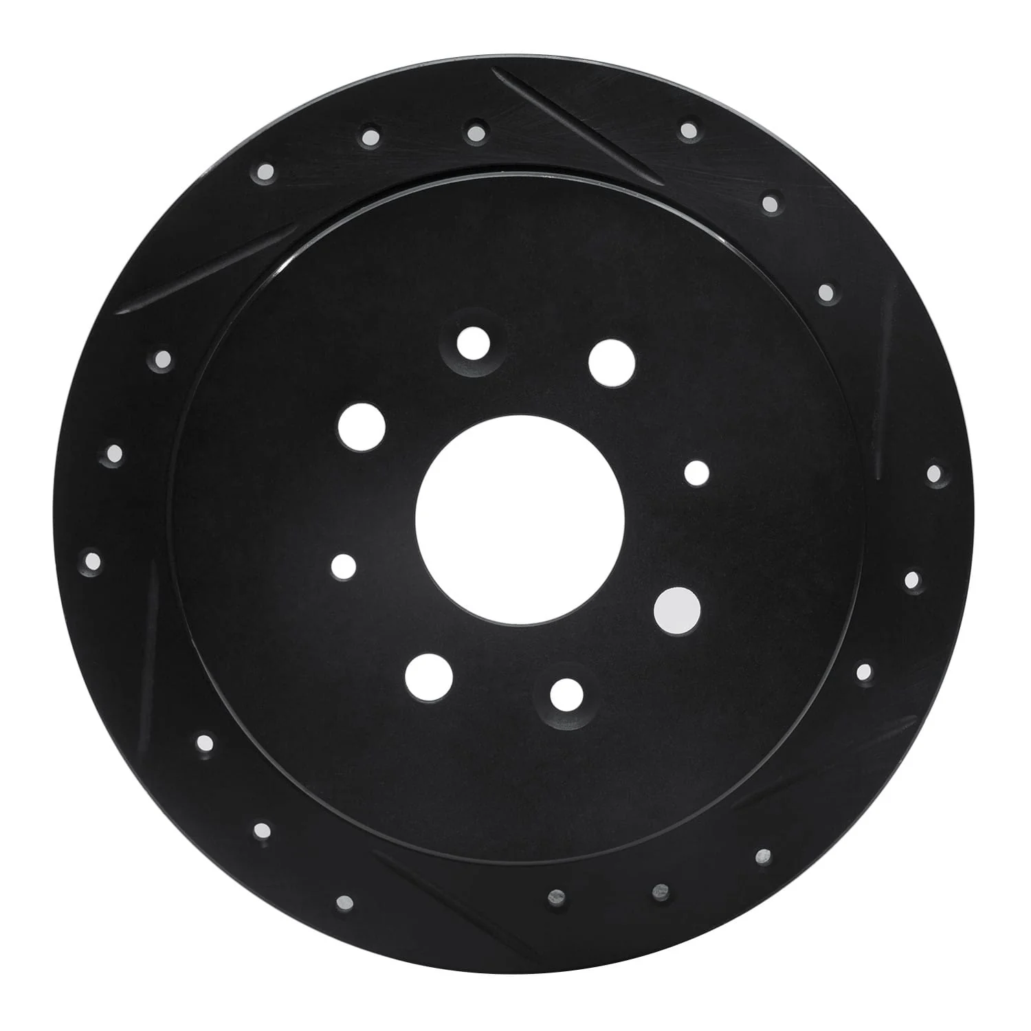 R1 Concepts 97-02 Peugeot 306 (Mexico) Rear Right Drilled & Slotted Black Brake Rotor - Image 3