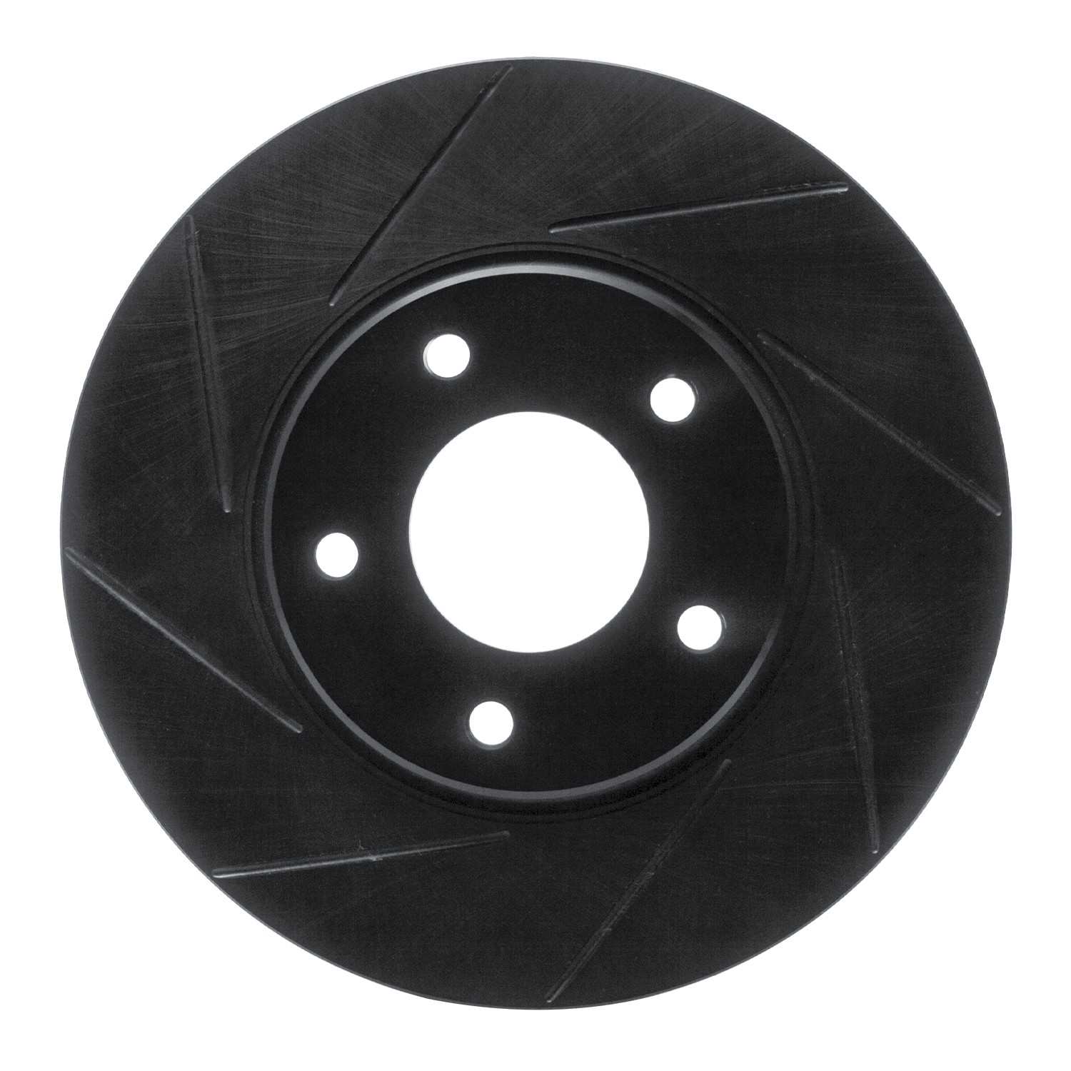 R1 Concepts 97-03 Jaguar Vanden Plas Front Left Slotted Black Brake Rotor