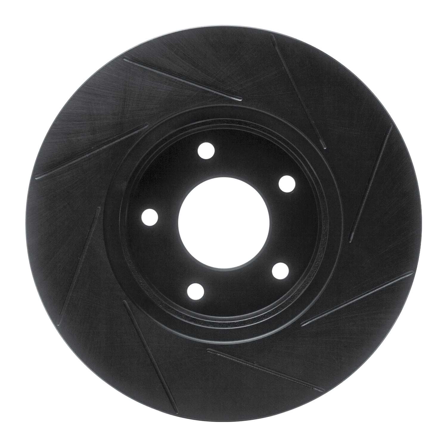 R1 Concepts 97-03 Jaguar Vanden Plas Front Left Slotted Black Brake Rotor - Image 2