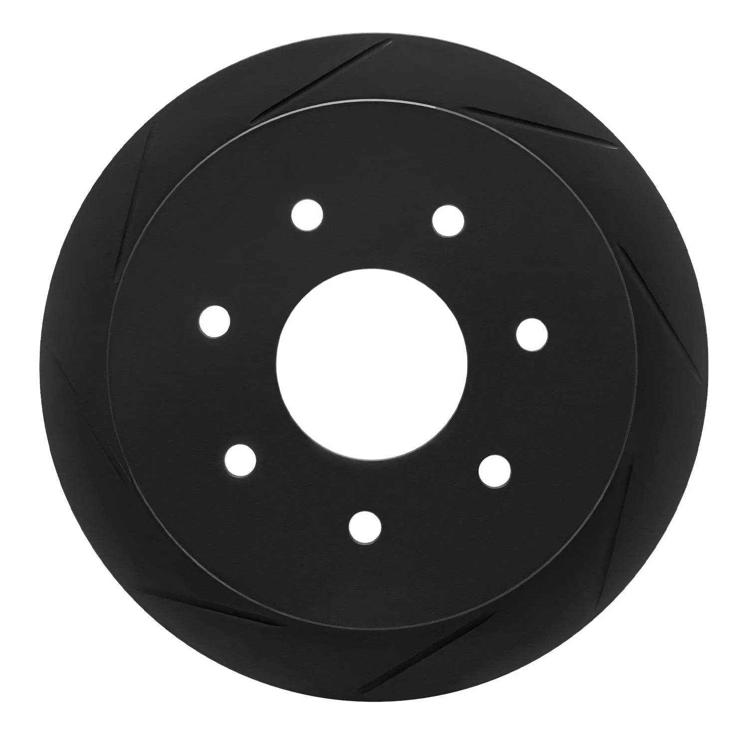 R1 Concepts 97-04 Ford F-150 2WD Rear Left Slotted Black Brake Rotor