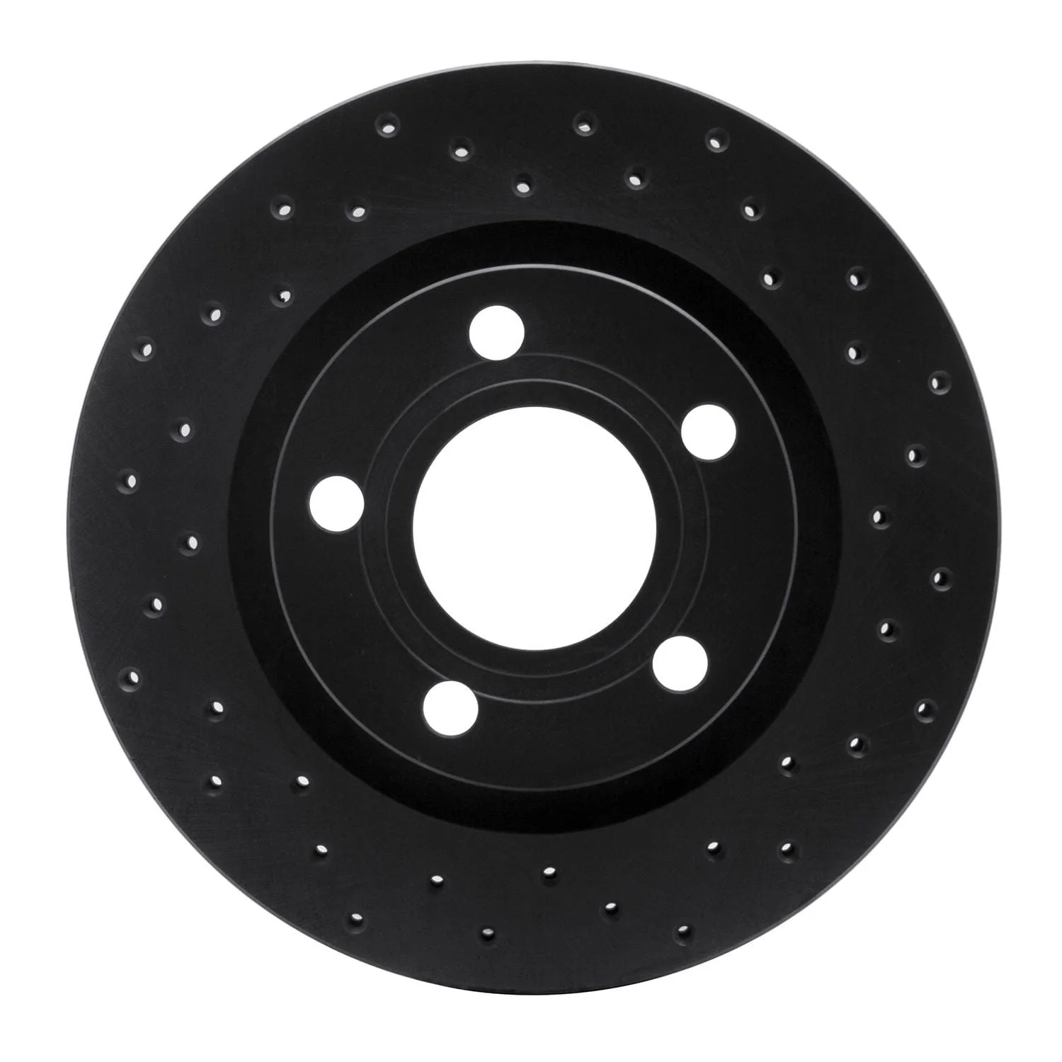 R1 Concepts 97-04 Mitsubishi Diamante Rear Right Drilled Black Brake Rotor
