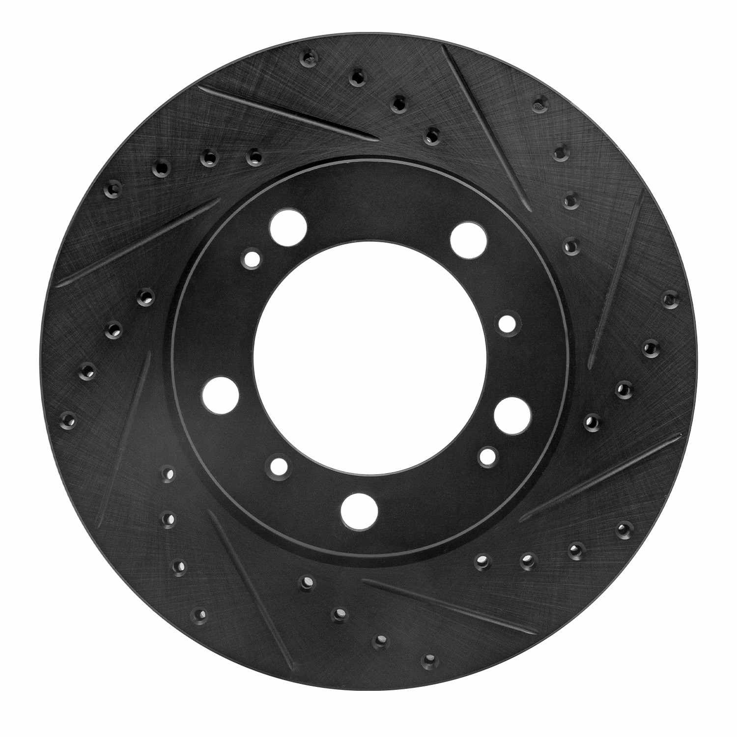 R1 Concepts 97-04 Porsche Boxster Front Right Drilled & Slotted Black Brake Rotor