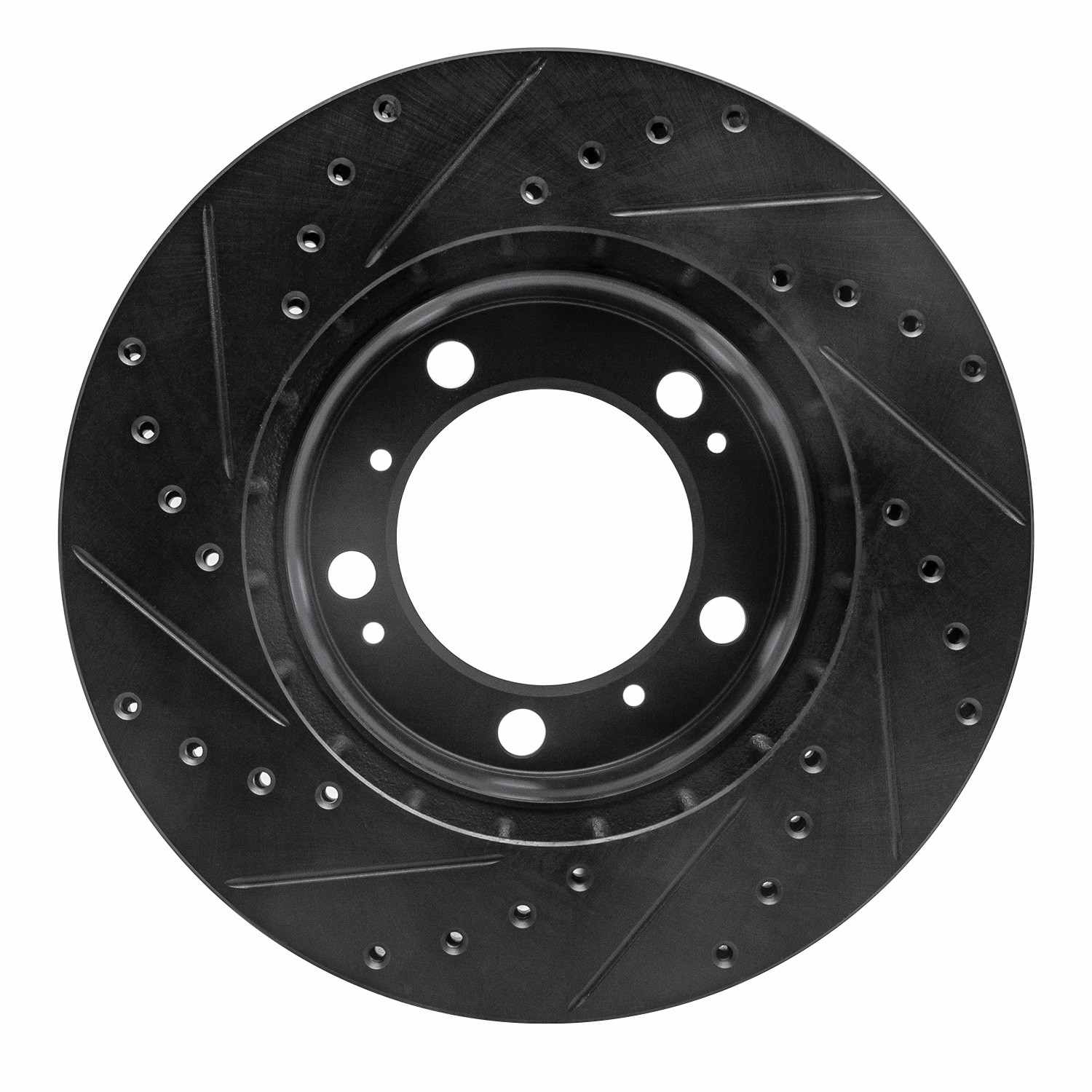 R1 Concepts 97-04 Porsche Boxster Front Right Drilled & Slotted Black Brake Rotor - Image 2