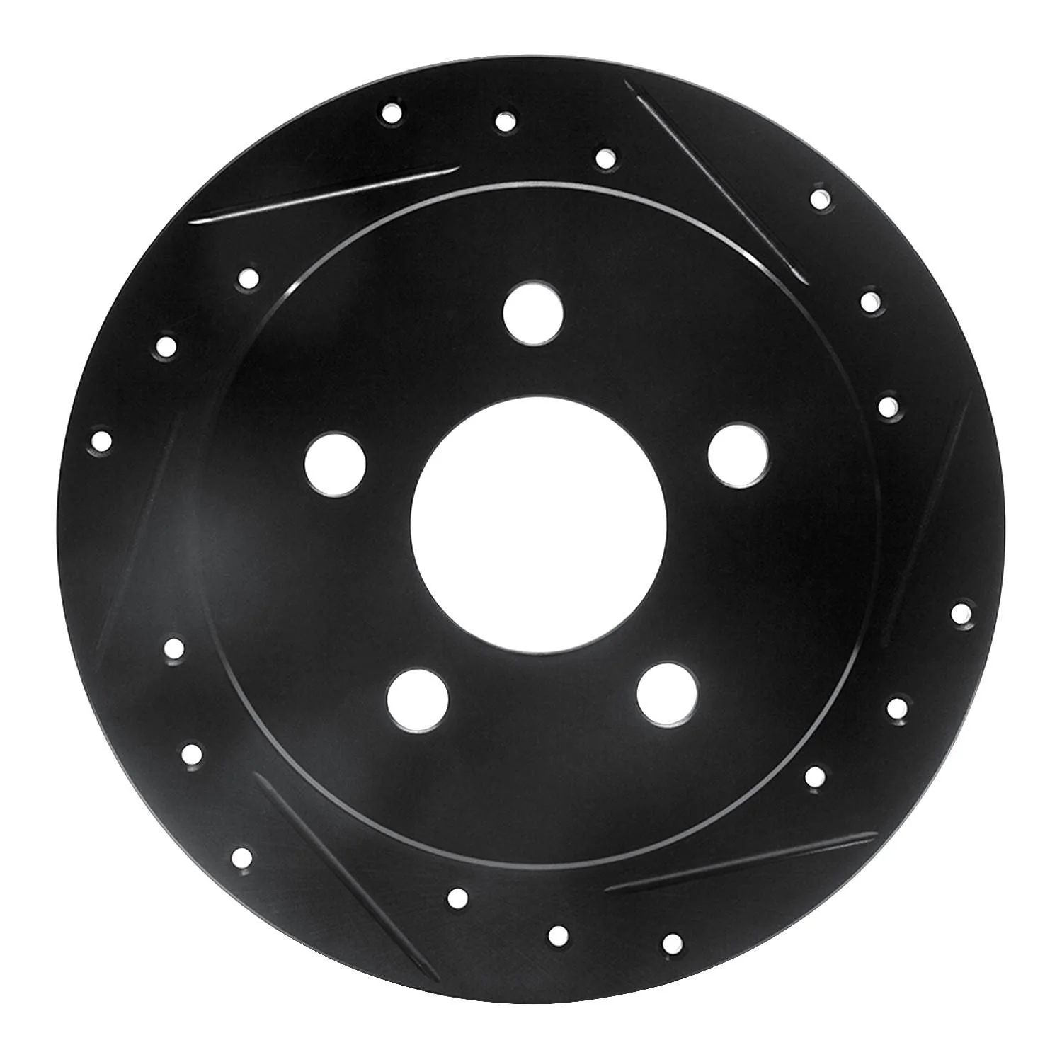 R1 Concepts 97-05 Buick Century Rear Right Drilled & Slotted Black Brake Rotor