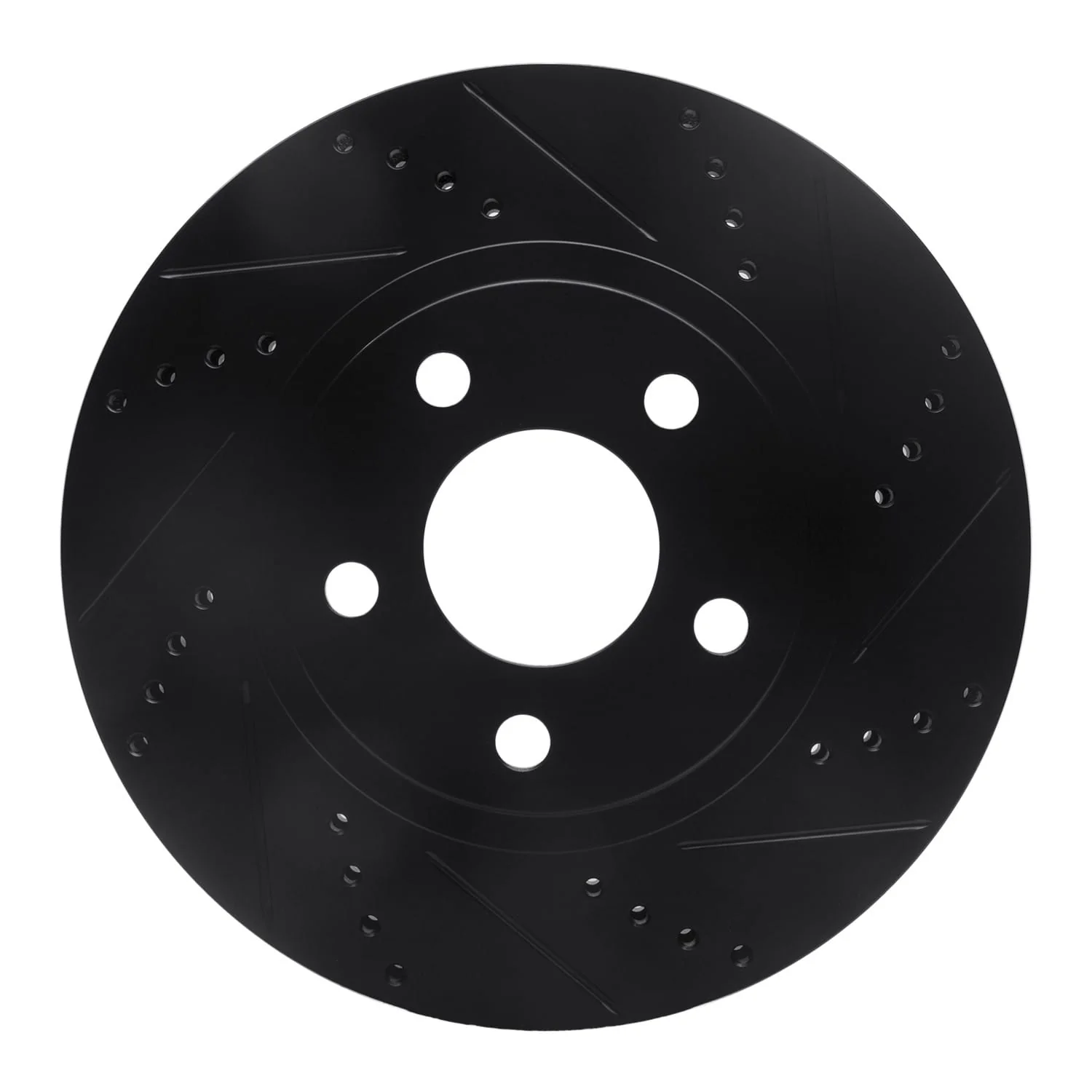 R1 Concepts 97-05 Buick Riviera Front Right Drilled & Slotted Black Brake Rotor