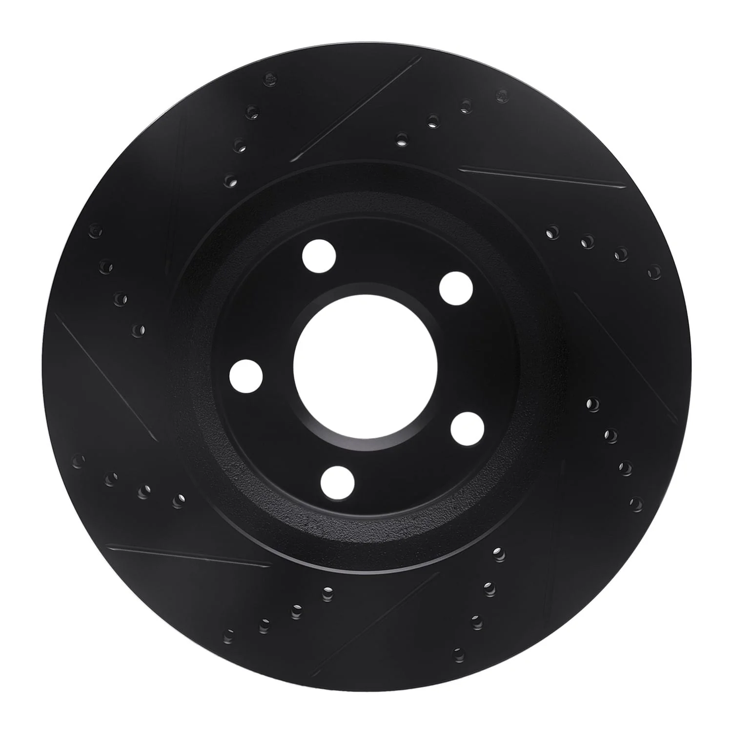 R1 Concepts 97-05 Buick Riviera Front Right Drilled & Slotted Black Brake Rotor - Image 2