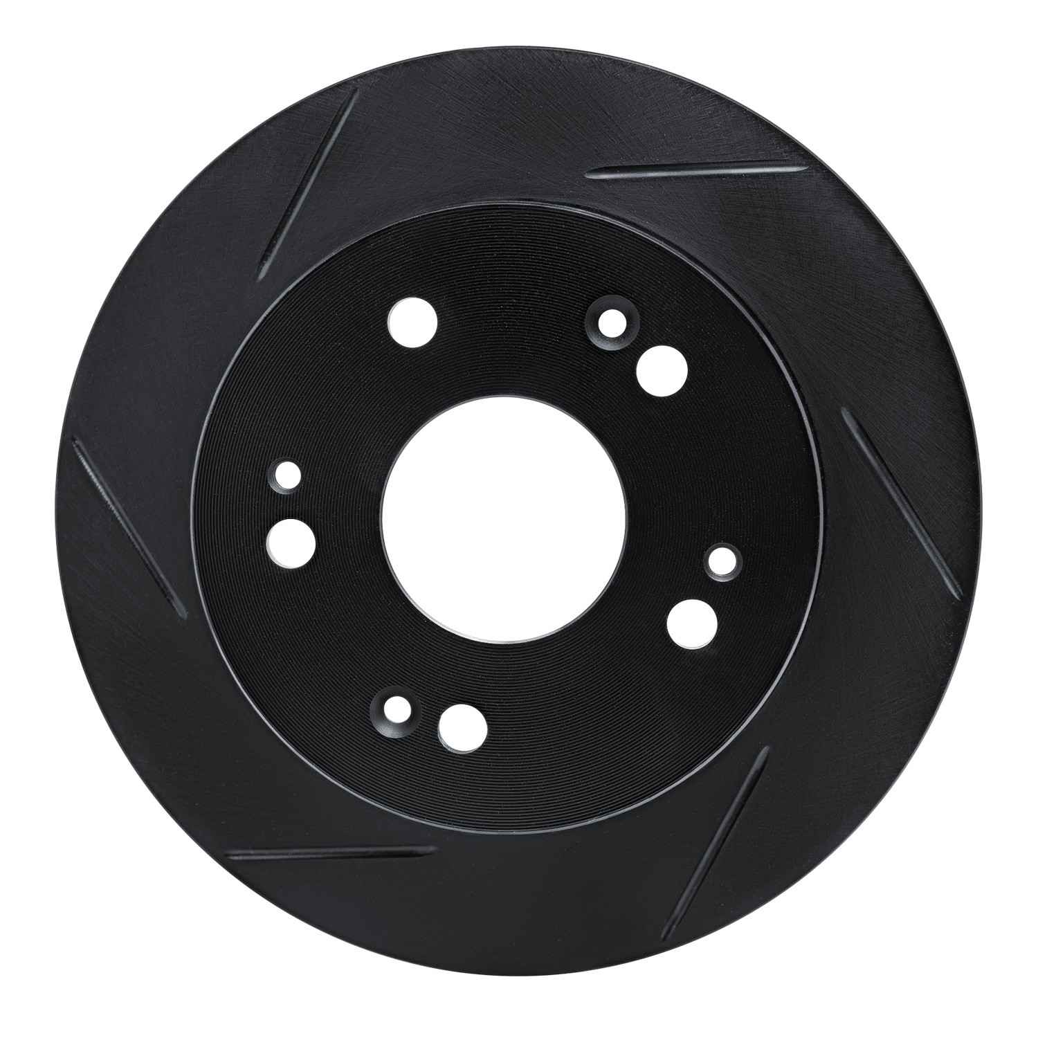 R1 Concepts 97-15 Honda Civic Coupe Rear Left Slotted Black Brake Rotor