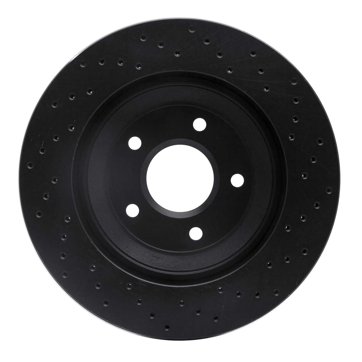 R1 Concepts 97-9 Chevrolet Corvette Right Front Drilled Black Brake Rotor - Image 2