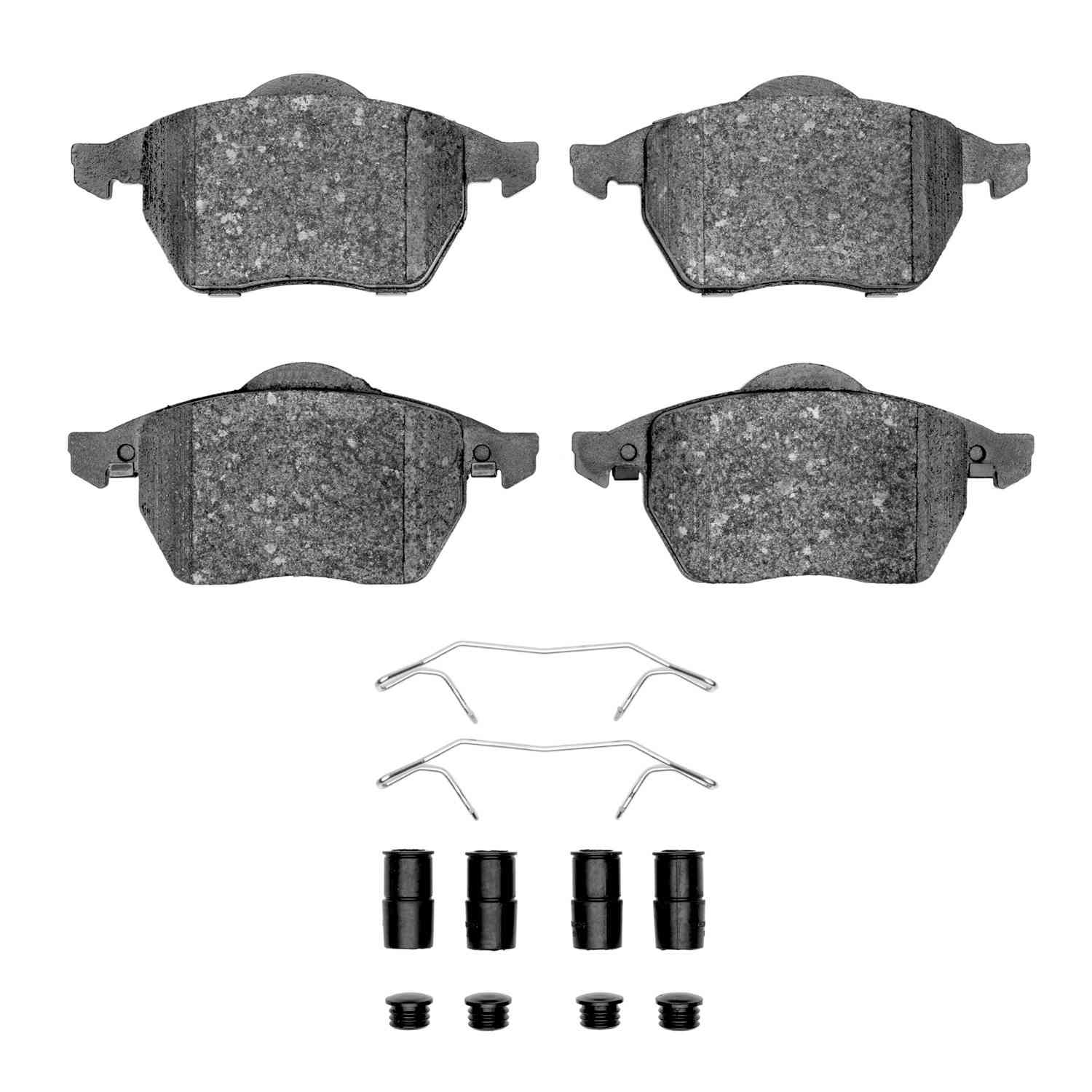 R1 Concepts 97-98 Volkswagen Jetta Sedan Front Optimum OE Brake Pads and Hardware Kit
