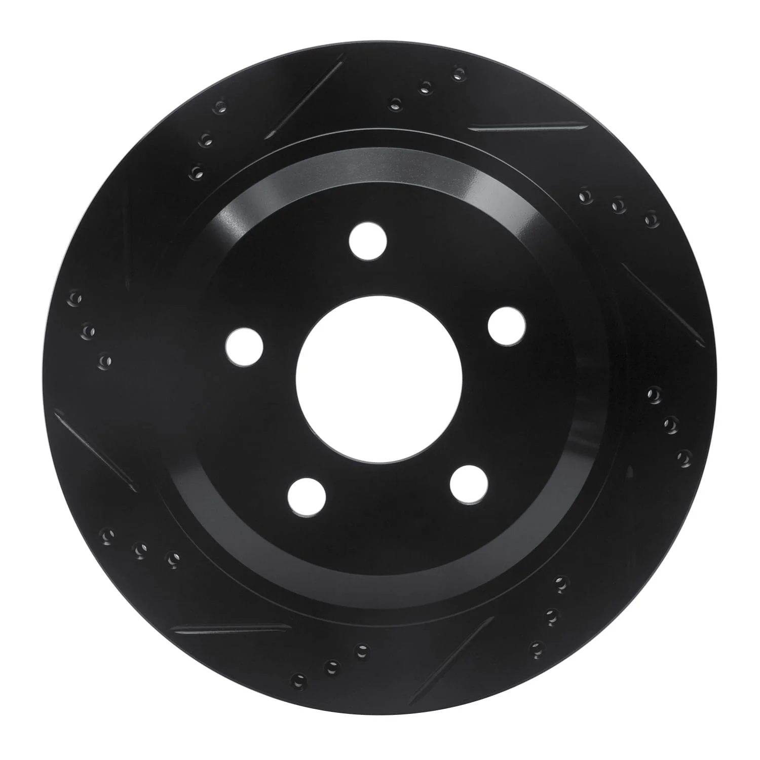 R1 Concepts 98-02 Chevrolet Camaro Rear Left Drilled & Slotted Black Brake Rotor