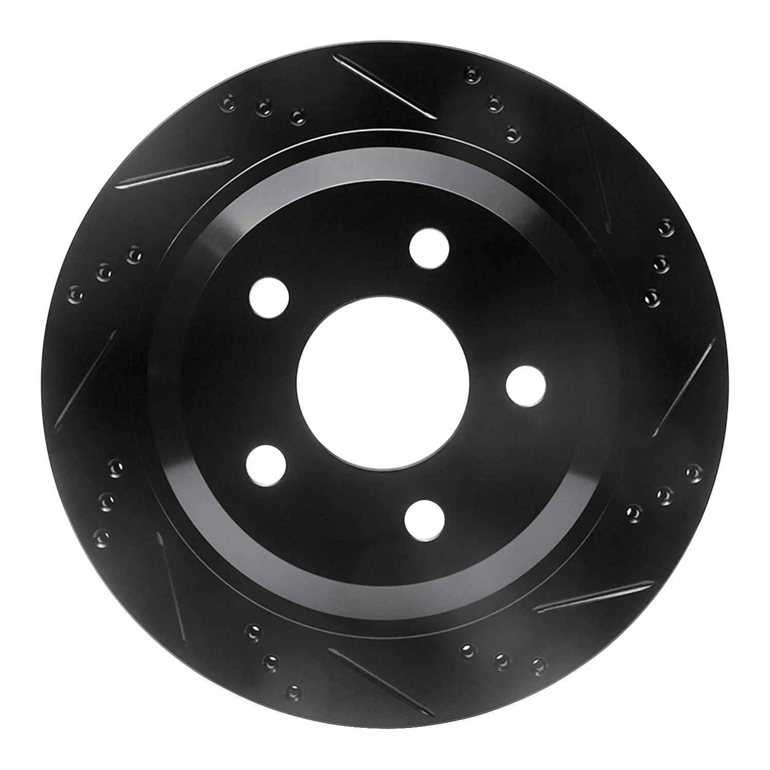 R1 Concepts 98-02 Chevrolet Camaro Rear Right Drilled & Slotted Black Brake Rotor