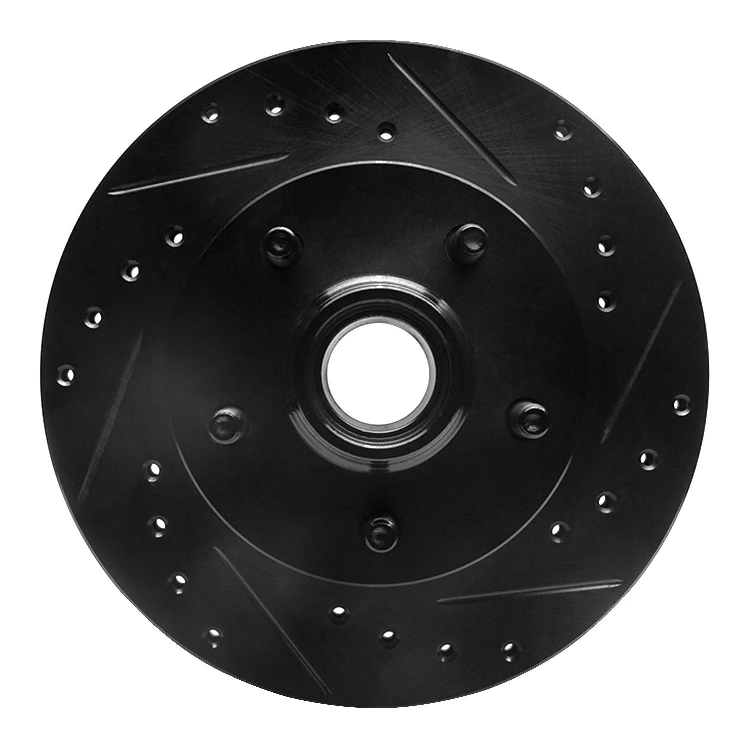R1 Concepts 98-02 Ford Ranger (USA/Canada) Front Right Drilled & Slotted Black Brake Rotor