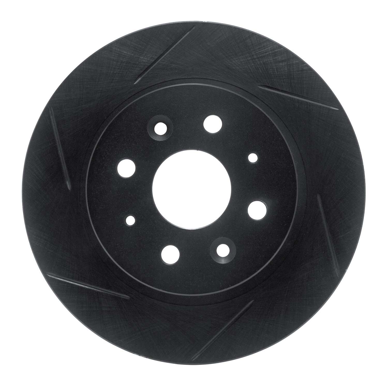 R1 Concepts 98-03 Kia Sephia Rear Left Slotted Black Brake Rotor