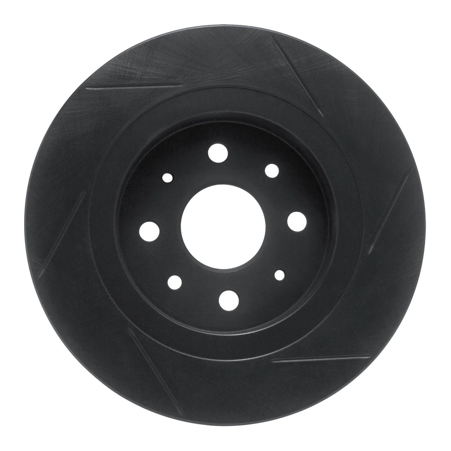 R1 Concepts 98-03 Kia Sephia Rear Left Slotted Black Brake Rotor - Image 2