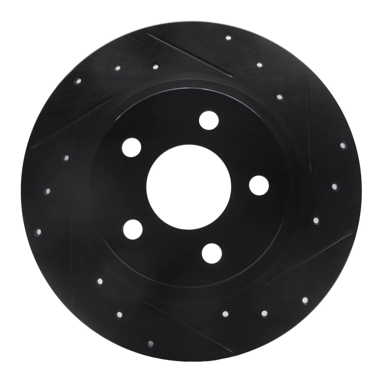 R1 Concepts 98-05 Buick Park Avenue Rear Right Drilled & Slotted Black Brake Rotor