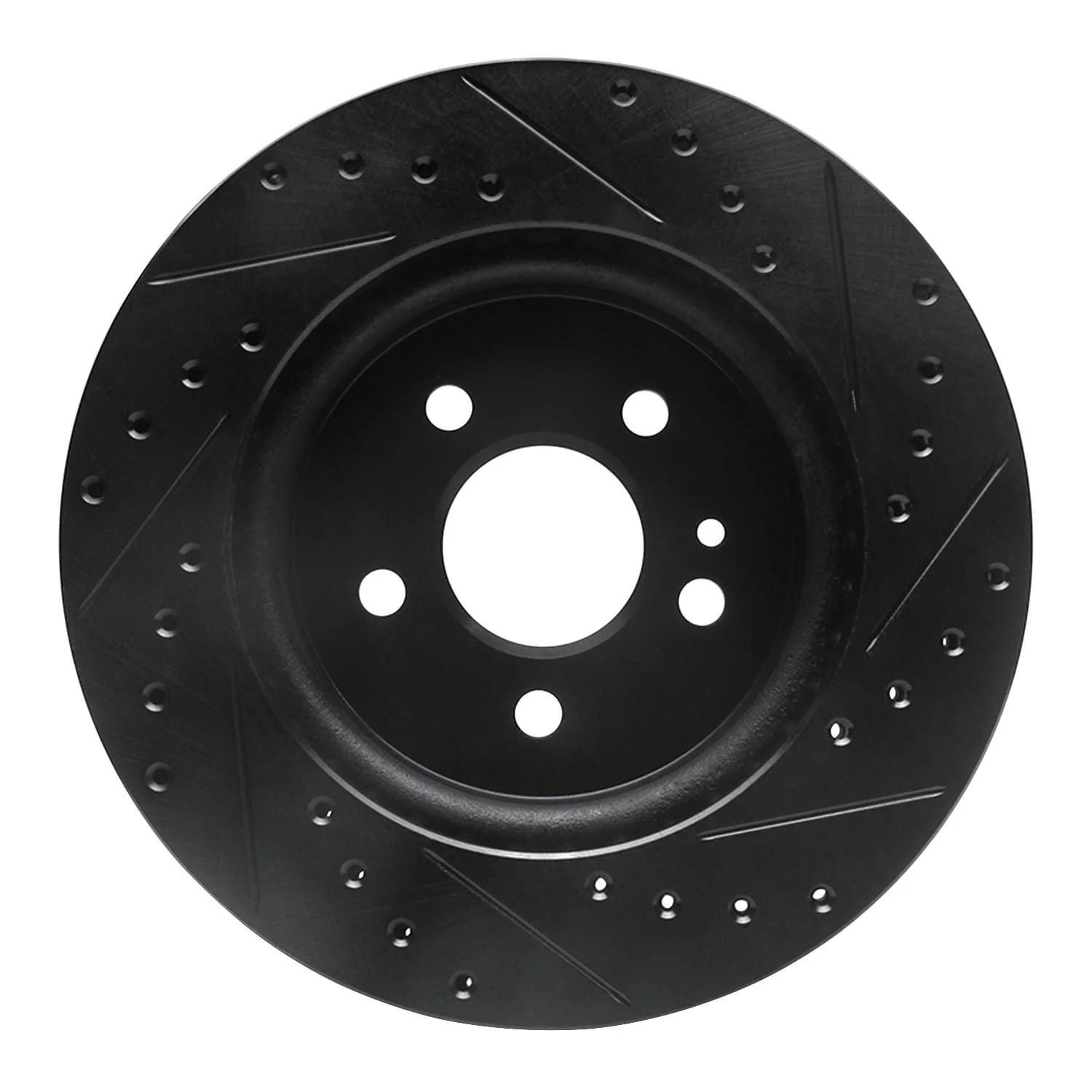 R1 Concepts 98-05 Mercedes-Benz ML320 Front Left Drilled & Slotted Black Brake Rotor - Image 2
