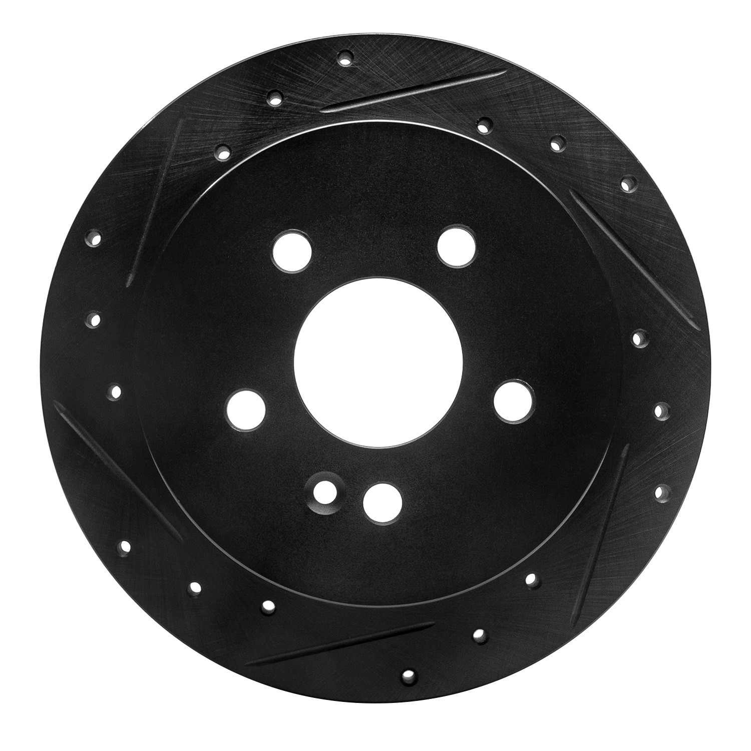 R1 Concepts 98-05 Mercedes-Benz ML320 Rear Left Drilled & Slotted Black Brake Rotor