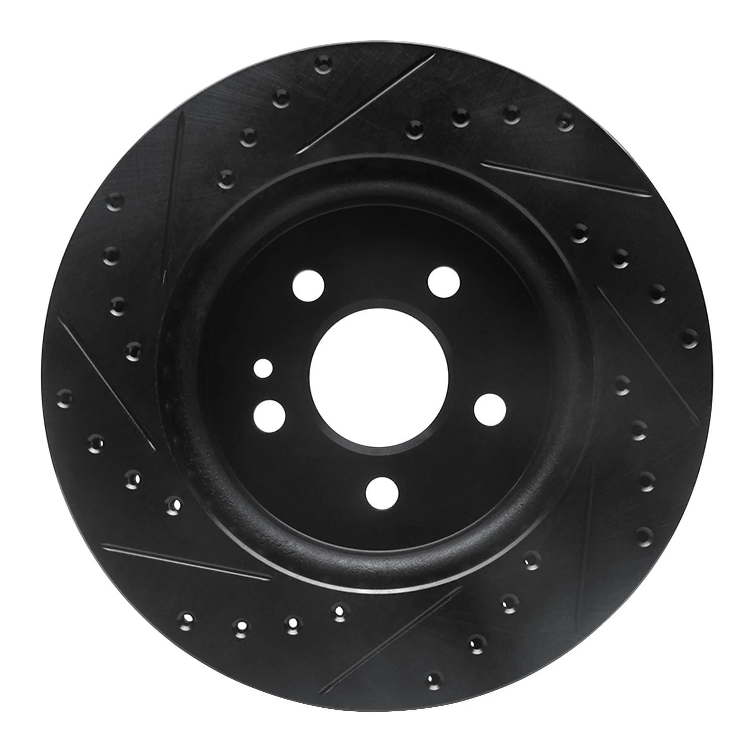 R1 Concepts 98-05 Mercedes-Benz ML430 Front Right Drilled & Slotted Black Brake Rotor - Image 2