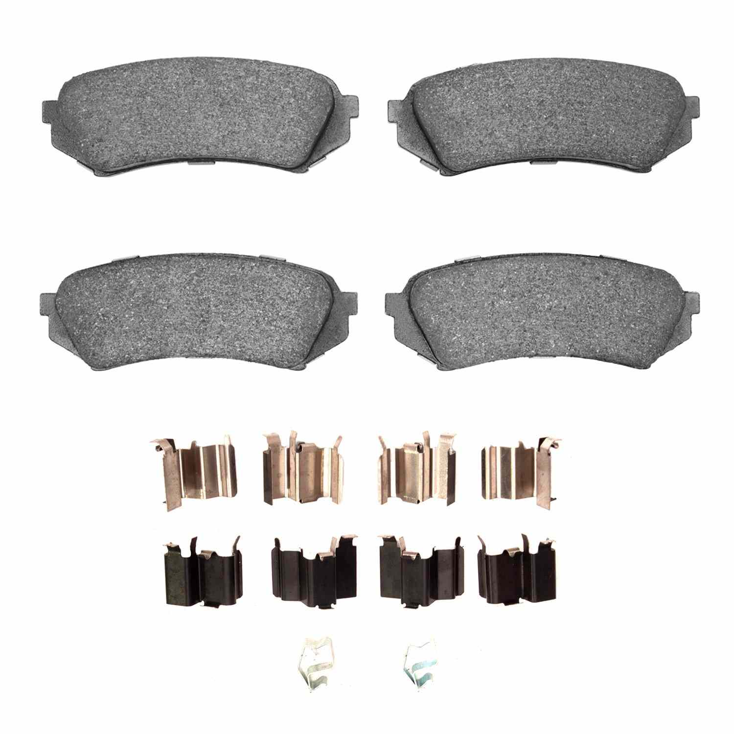 R1 Concepts 98-07 Toyota Land Cruiser Rear Semi Met Brake Pads and Hardware Kit