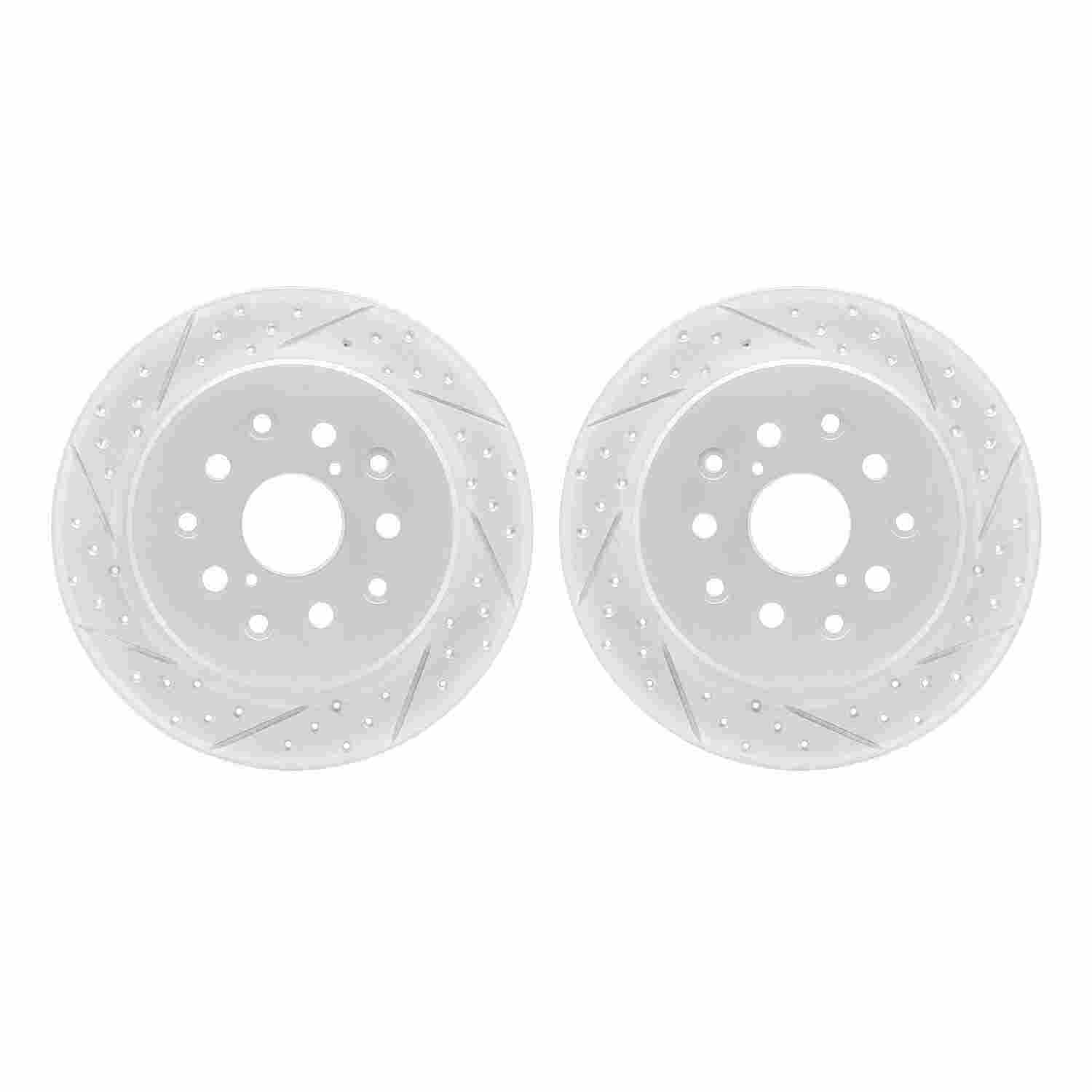 R1 Concepts 98-10 Lexus GS400 Rear Drilled & Slotted Carbon Coated Brake Rotor Set