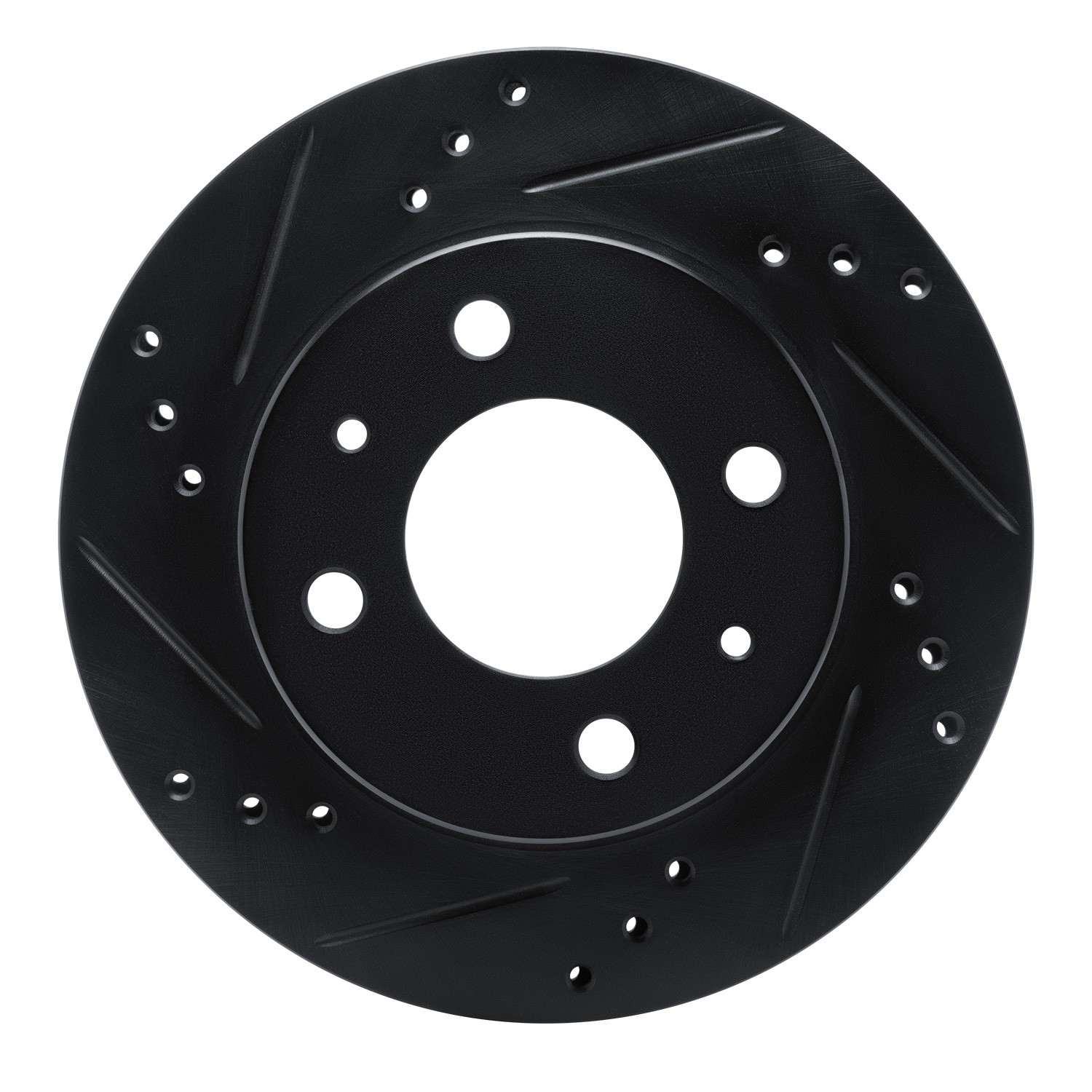 R1 Concepts 98-12 Dodge ATOS (Mexico) Front Left Drilled & Slotted Black Brake Rotor